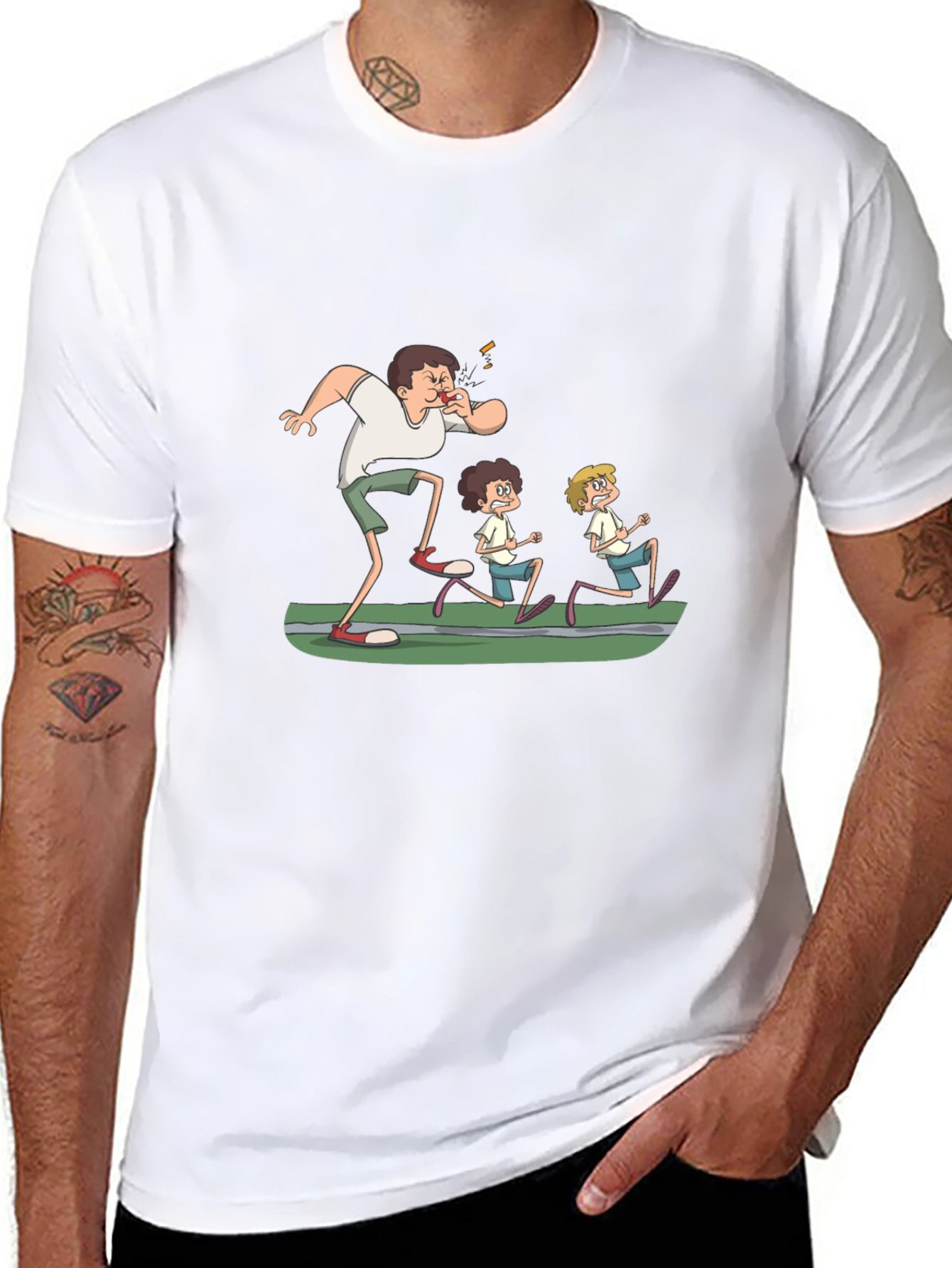 Cartoon Graphic Black T-Shirt