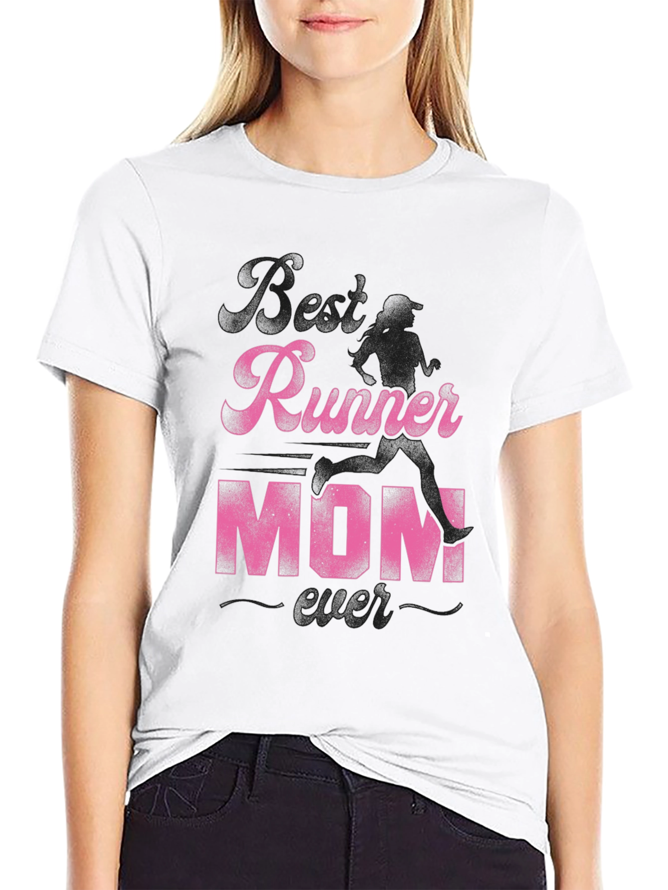 Runner Mom T-Shirt - Pink Graphic Tee