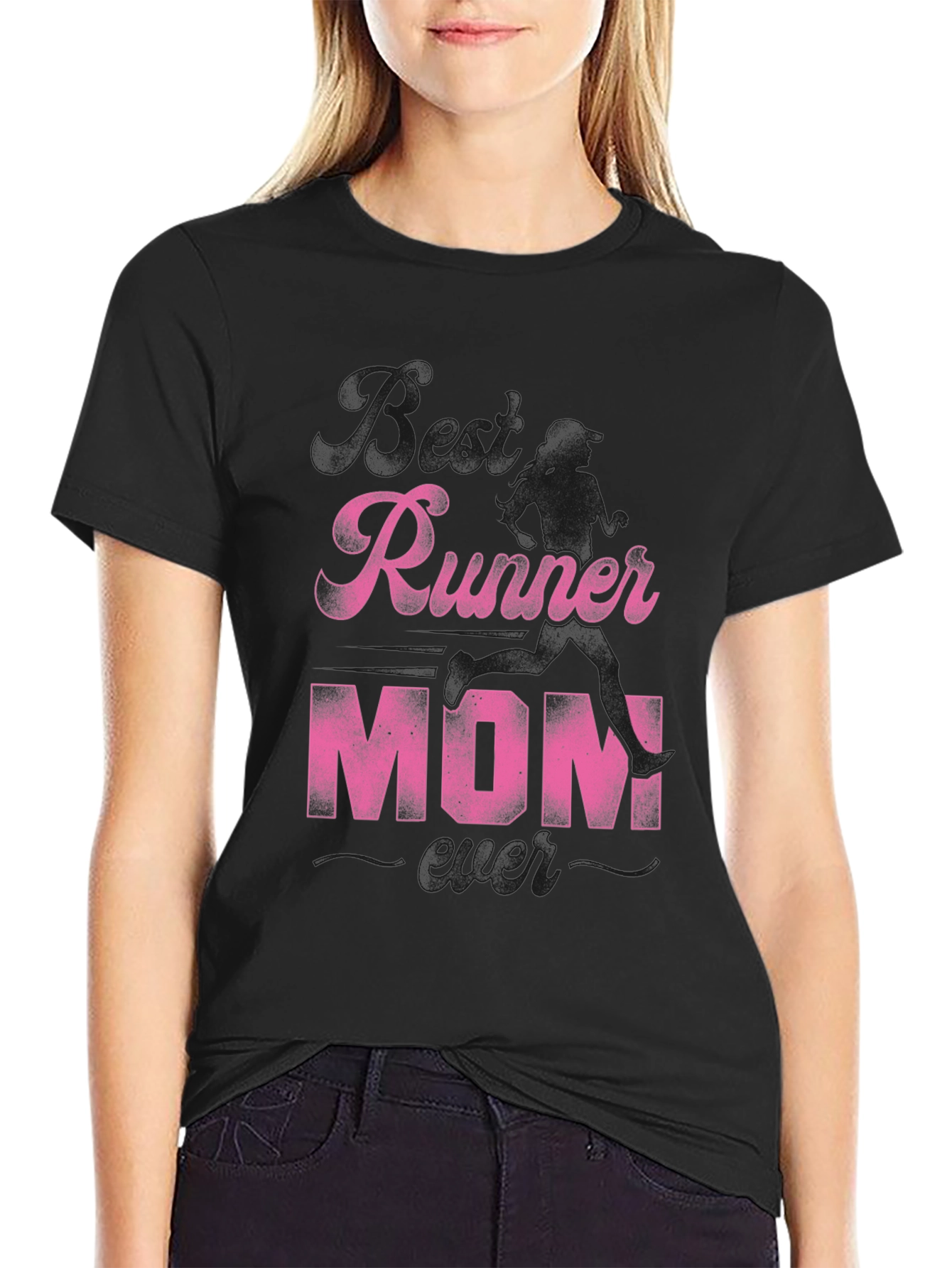 Runner Mom T-Shirt - Pink Graphic Tee