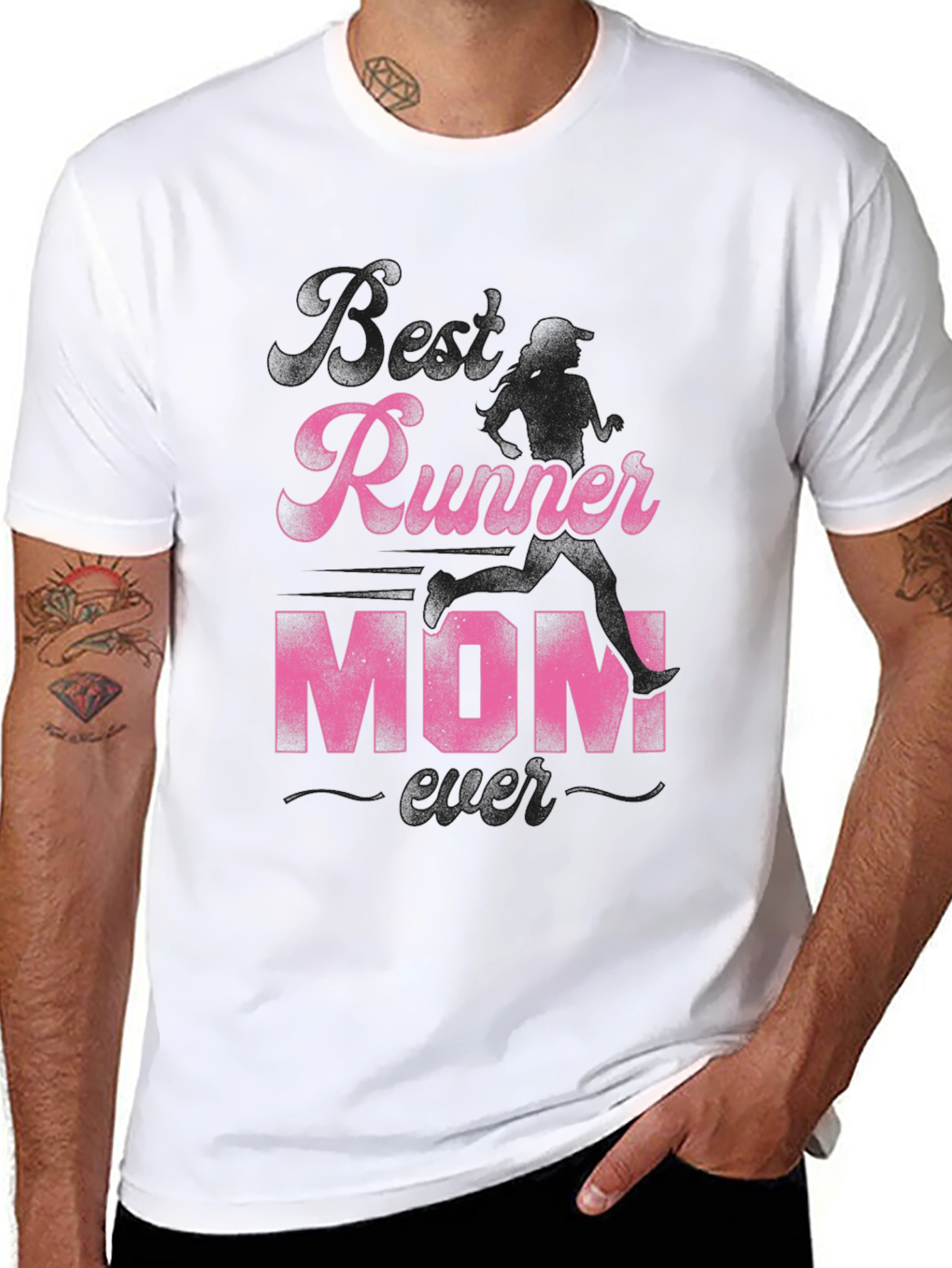 Runner Mom T-Shirt - Pink Graphic Tee