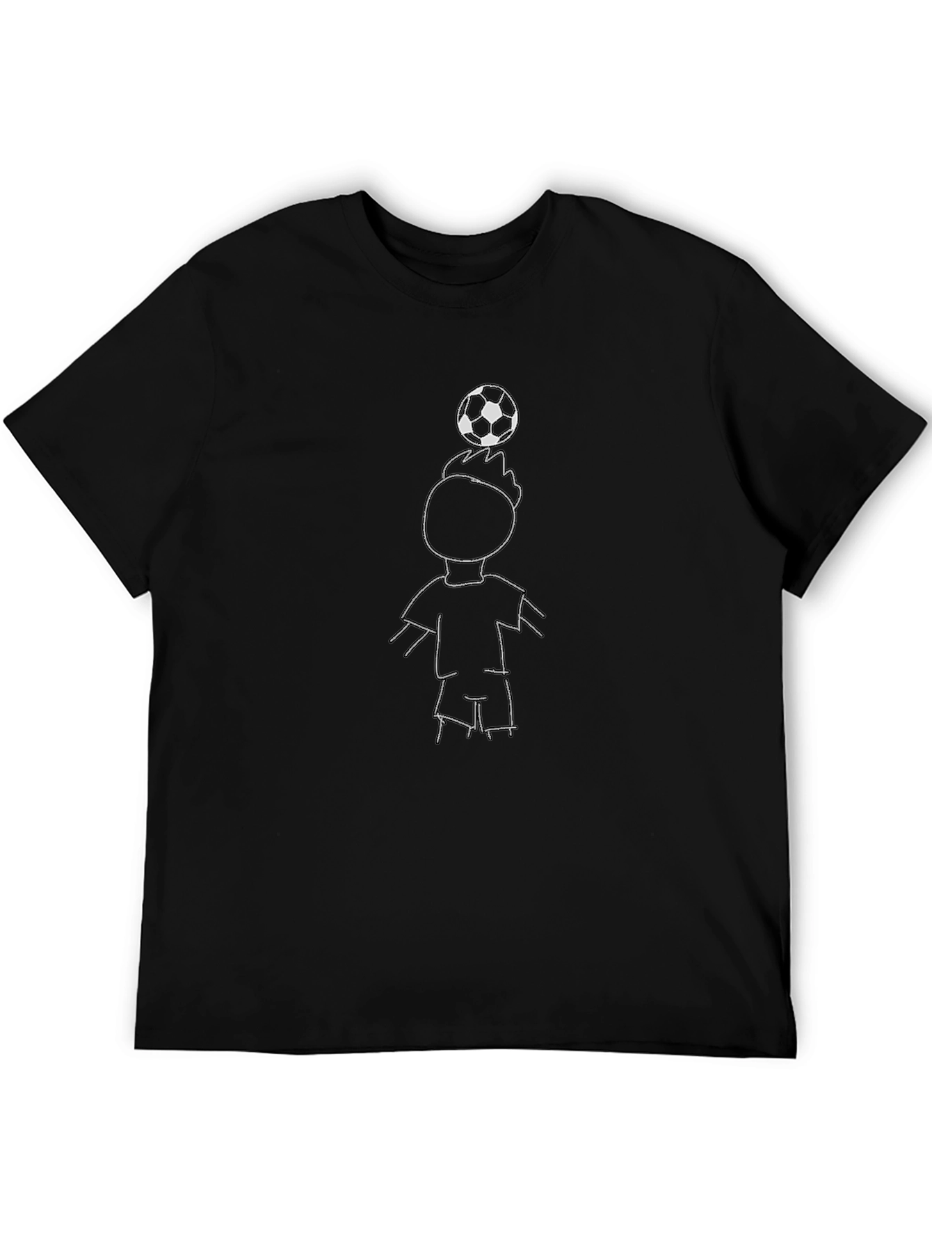 Soccer Sketch Tee - Fun Graphic Print Shirt