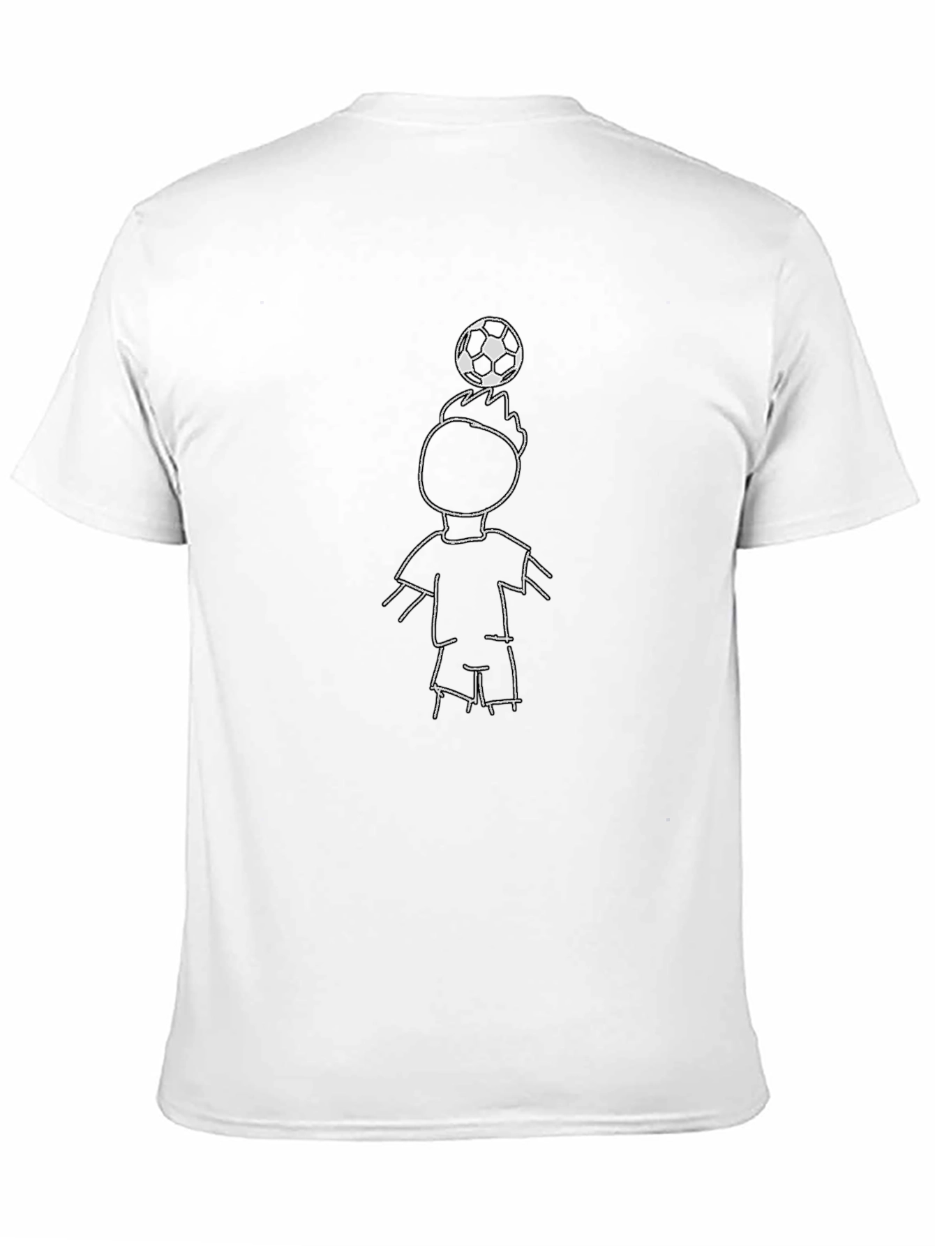 Soccer Sketch Tee - Fun Graphic Print Shirt
