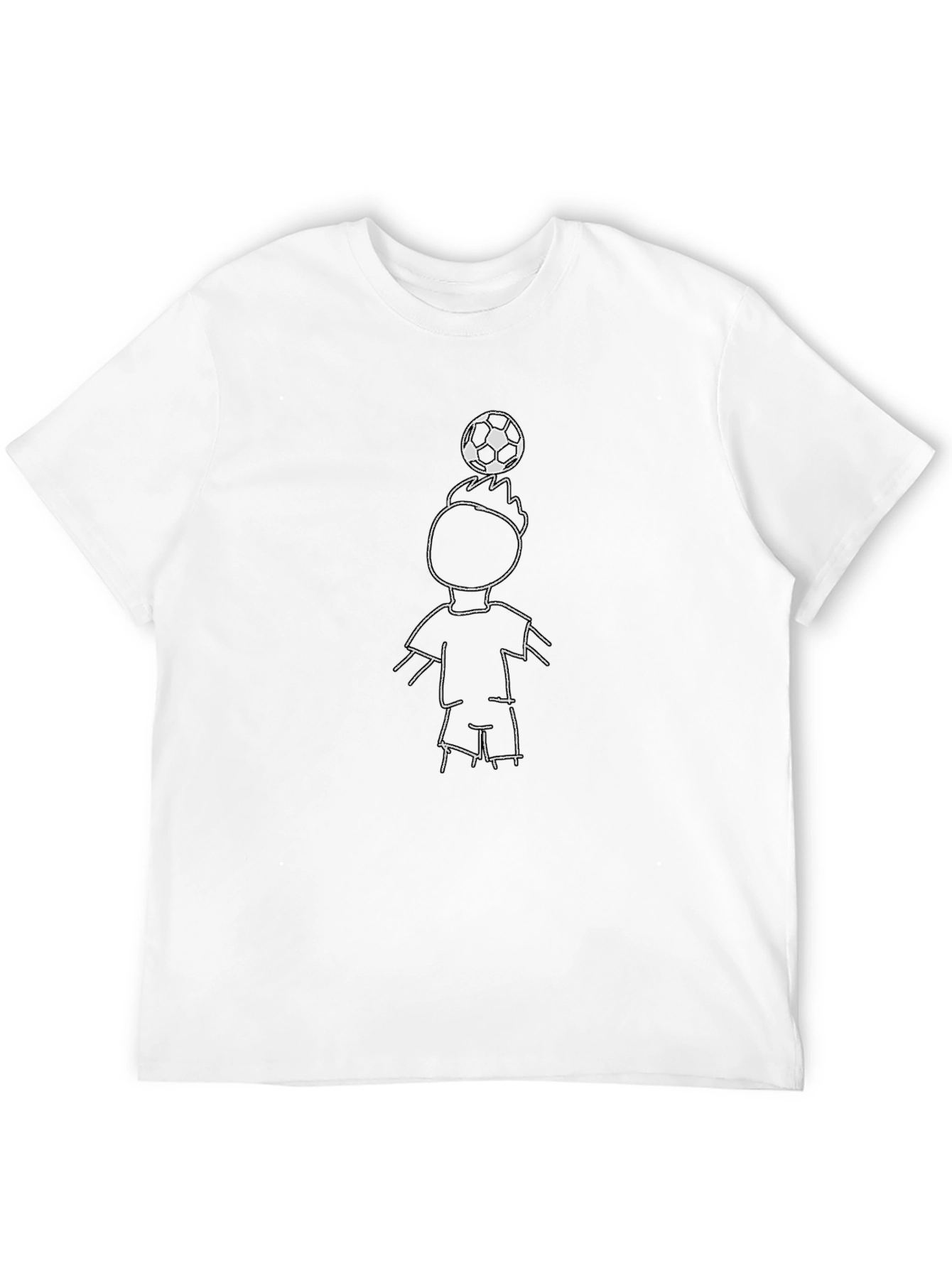 Soccer Sketch Tee - Fun Graphic Print Shirt