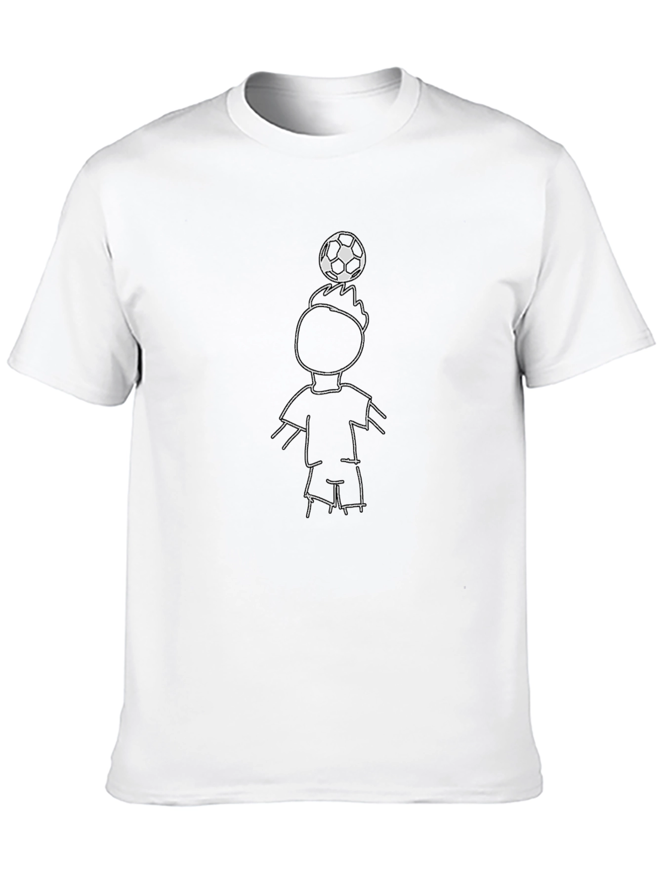Soccer Sketch Tee - Fun Graphic Print Shirt