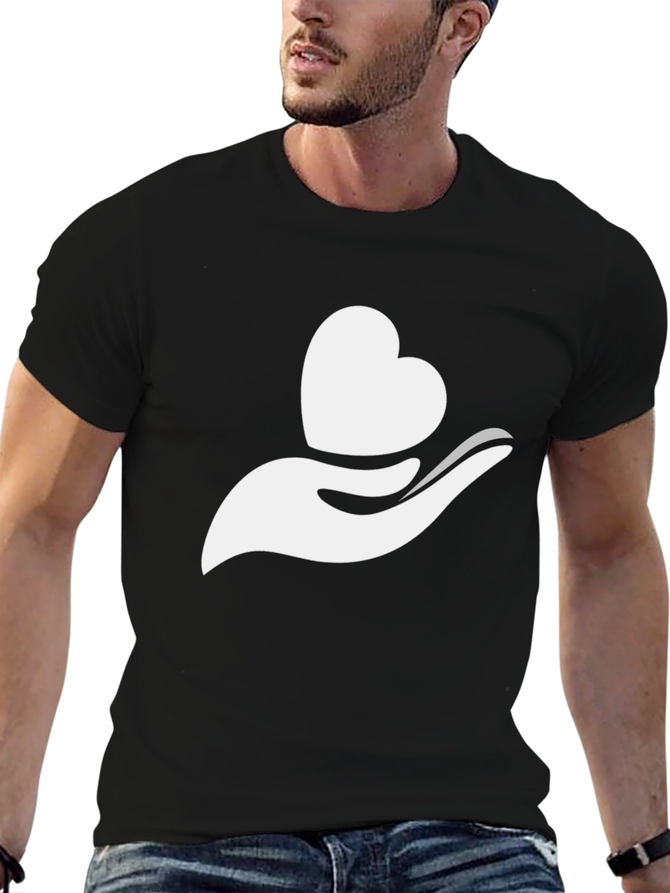 Heart in Hand Graphic T-Shirt