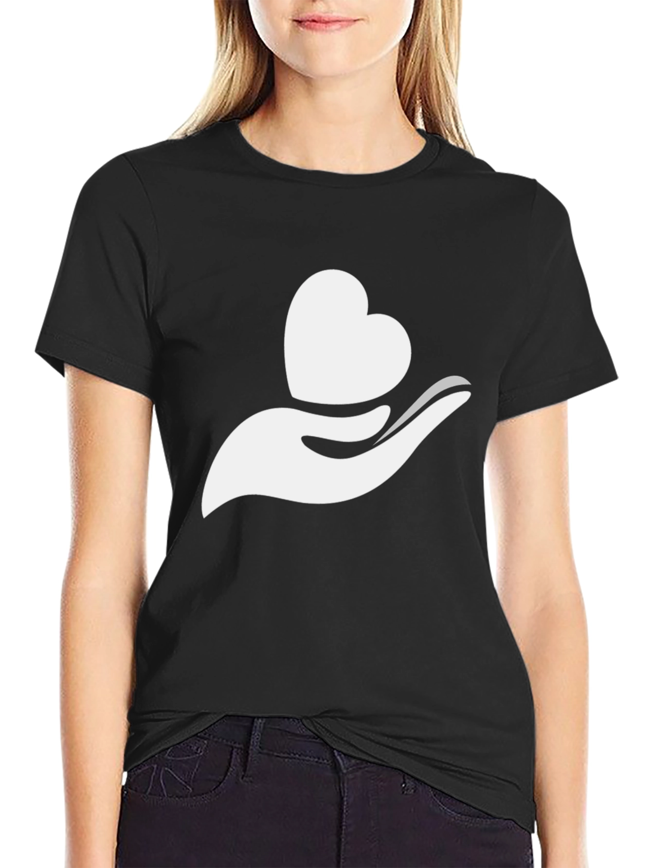 Heart in Hand Graphic T-Shirt