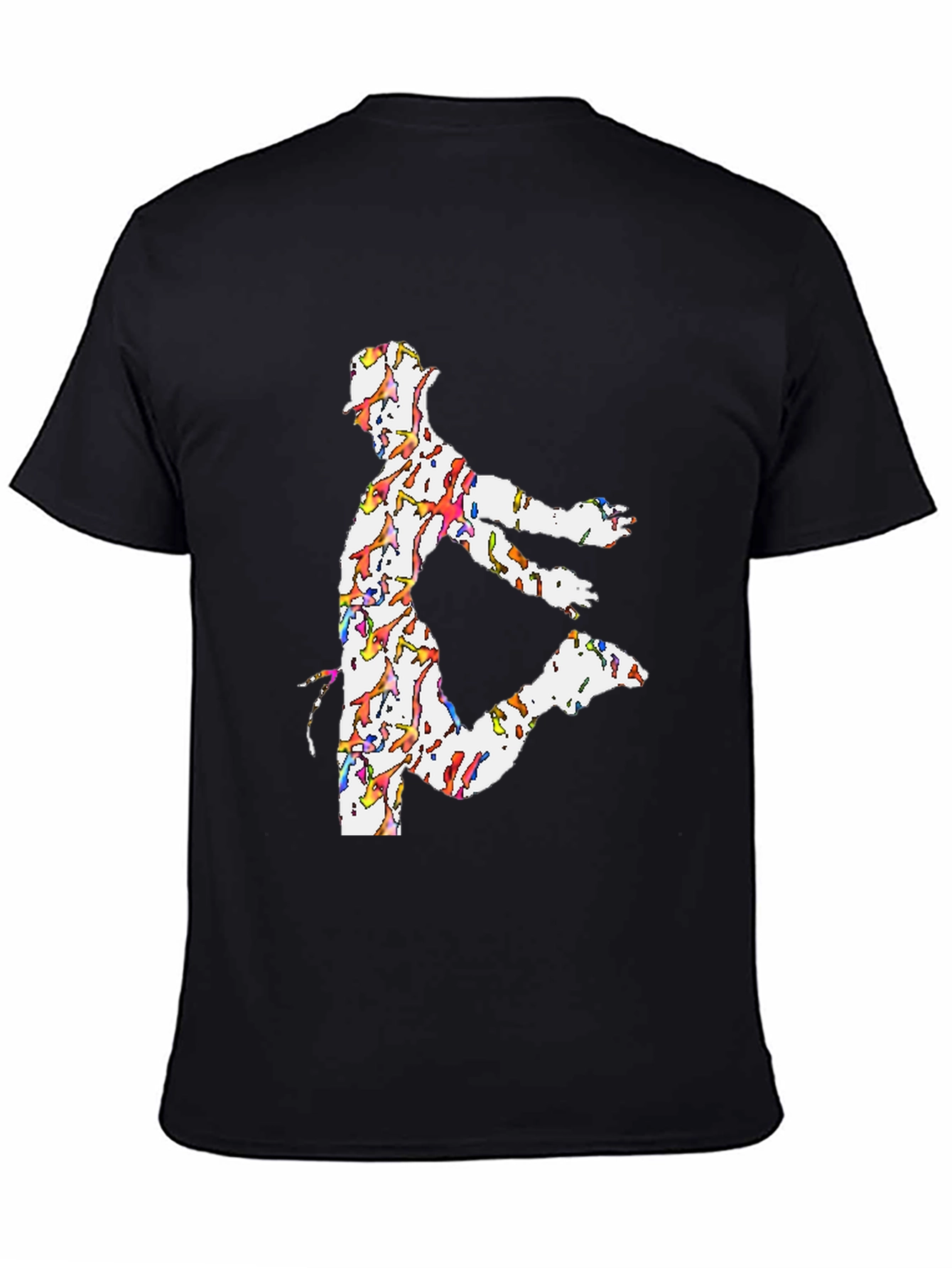 Dancing Man Graphic Tee - Black