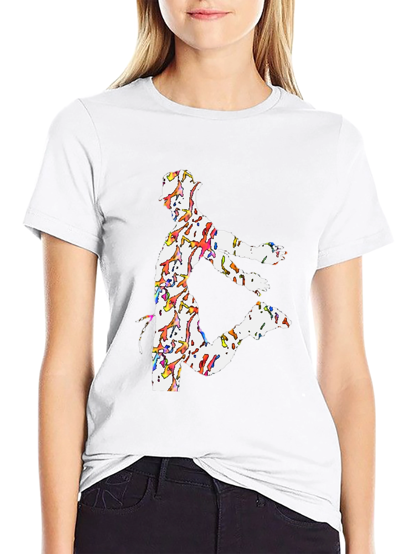 Dancing Man Graphic Tee - Black