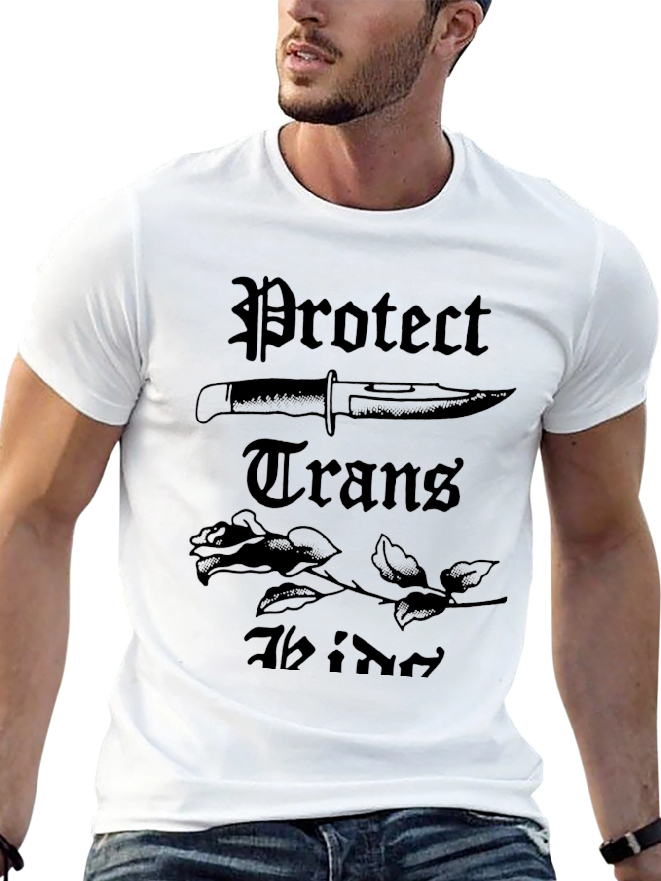 Protect Trans Kids Black Graphic Tee