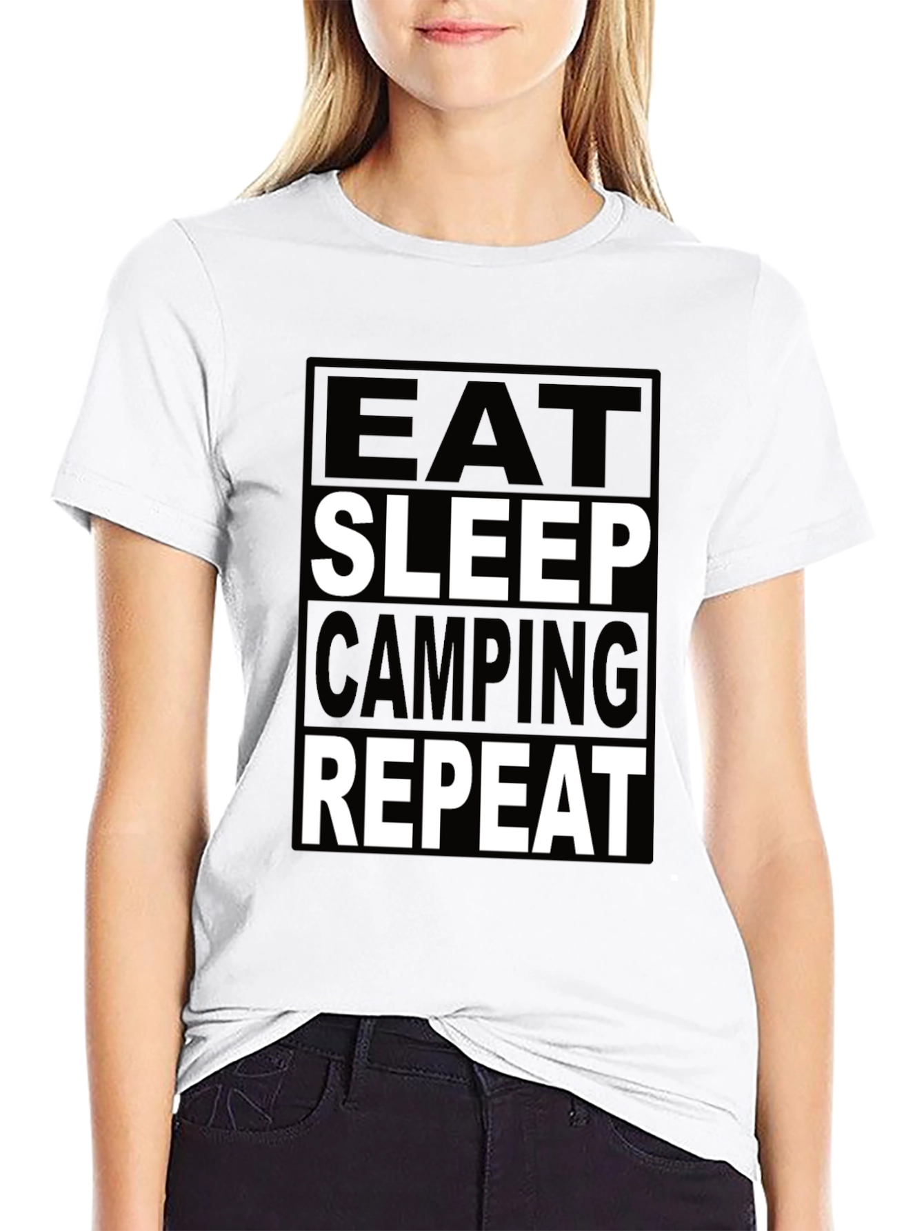Eat Sleep Camping Repeat Graphic Tee