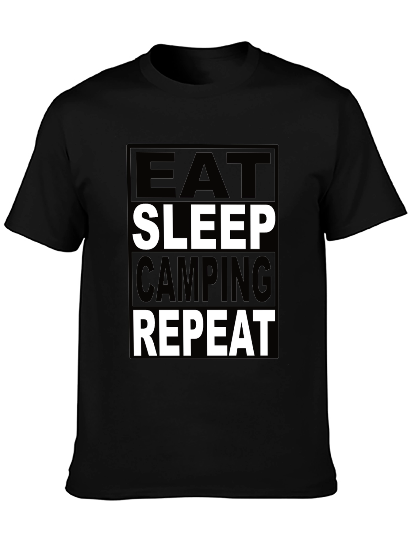 Eat Sleep Camping Repeat Graphic Tee
