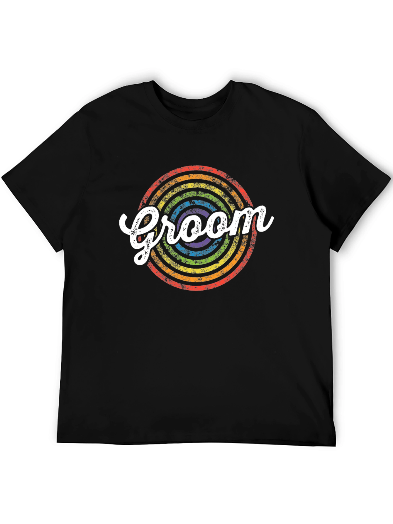 Groom Rainbow Circle Graphic Tee