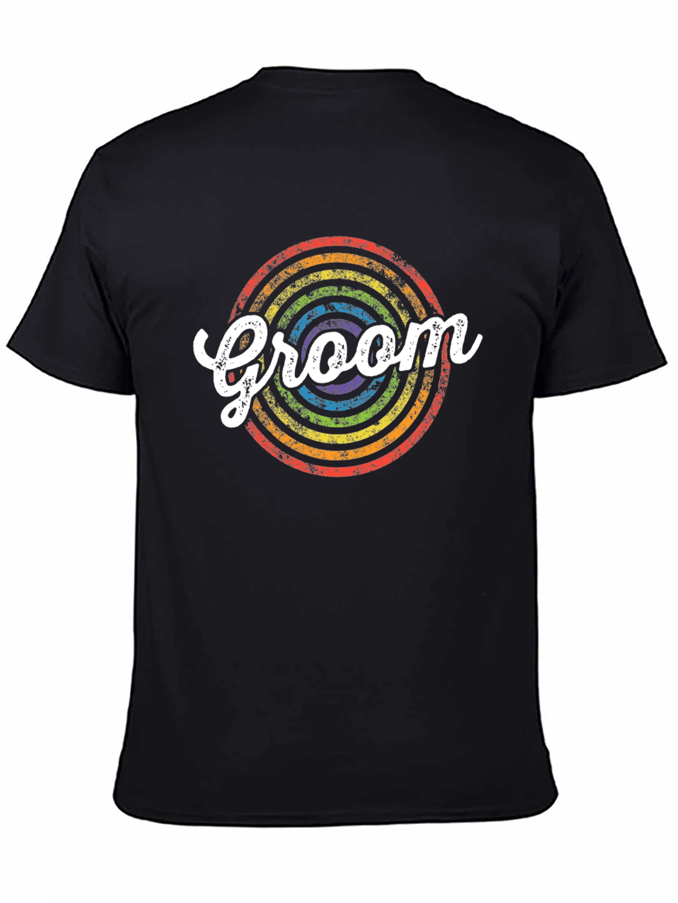 Groom Rainbow Circle Graphic Tee