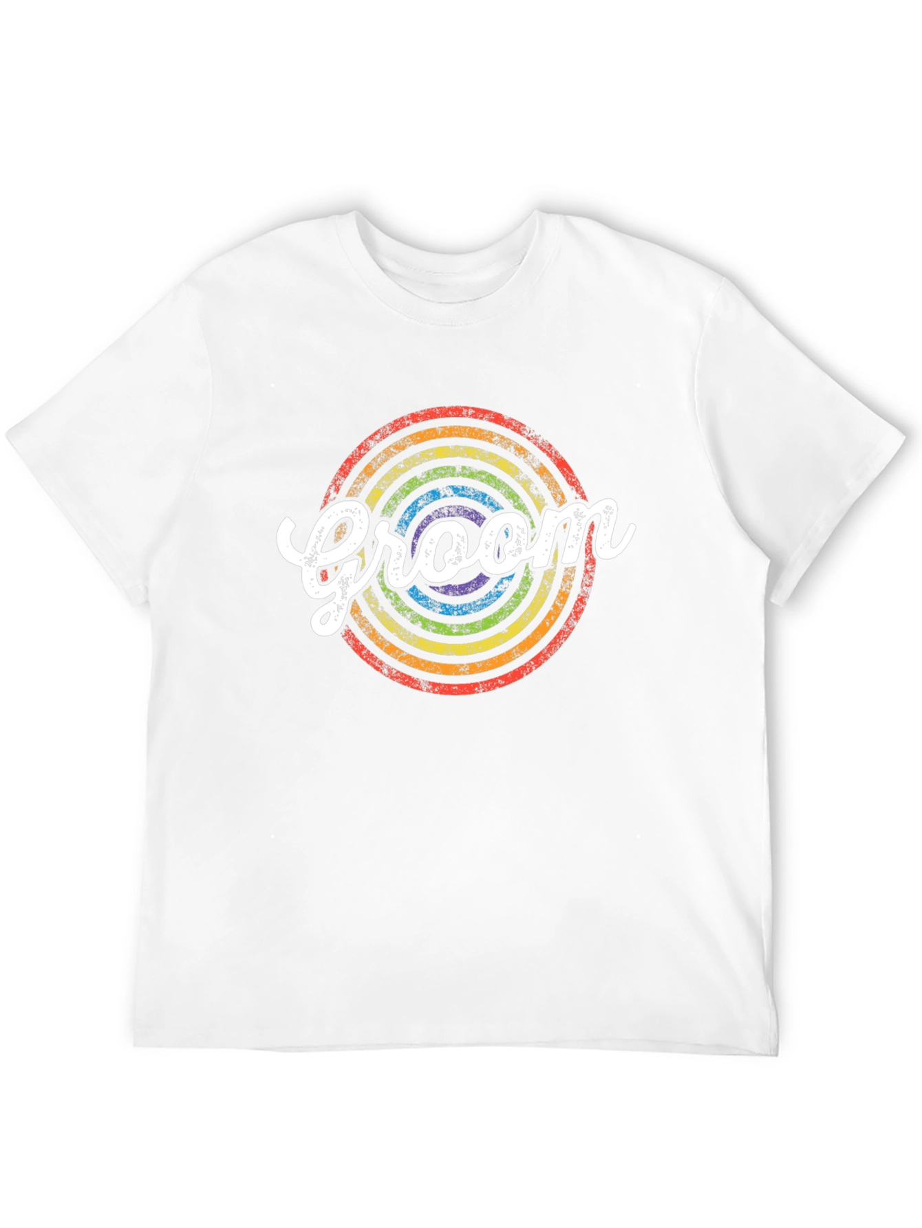 Groom Rainbow Circle Graphic Tee