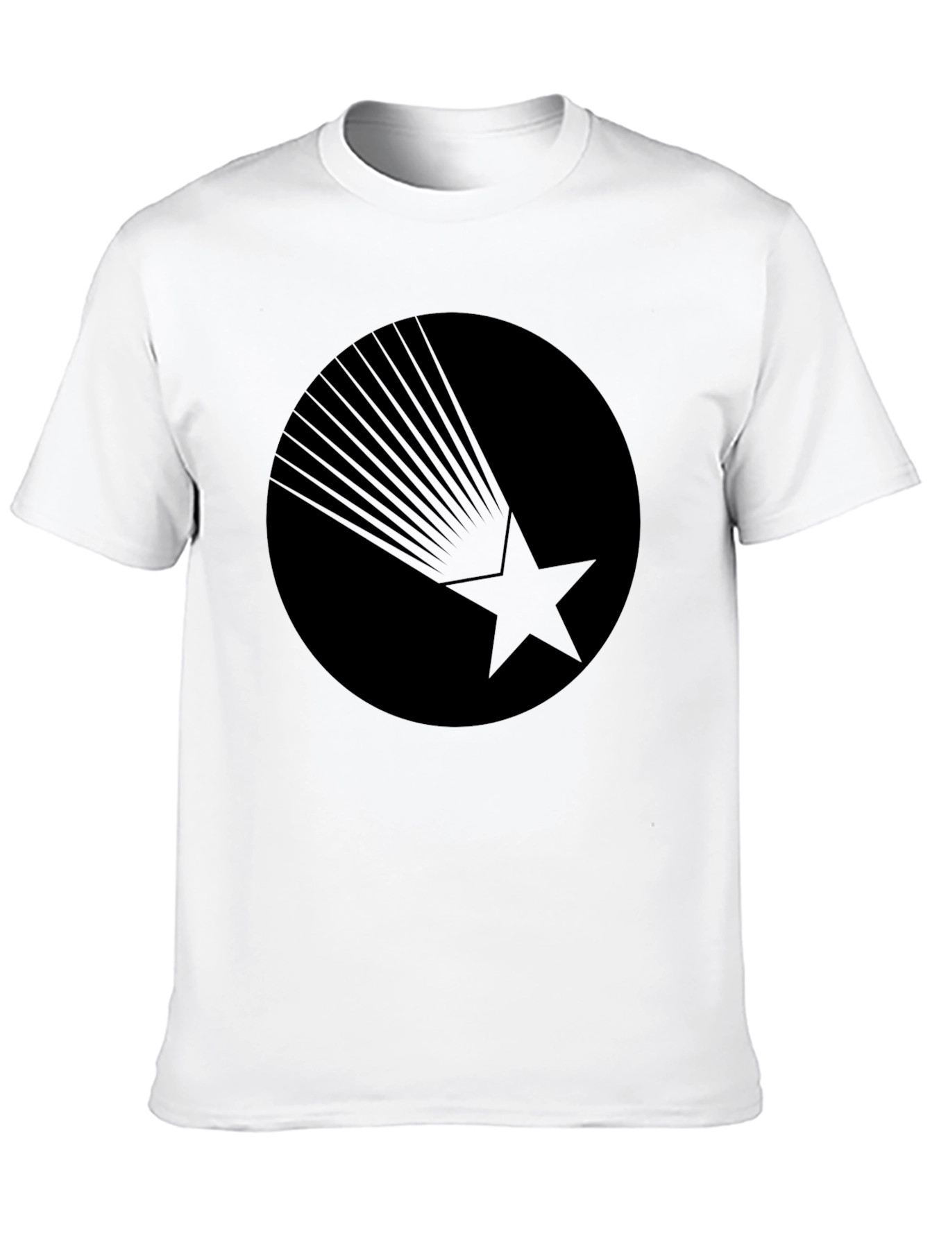Black Graphic Tee - Starburst Design