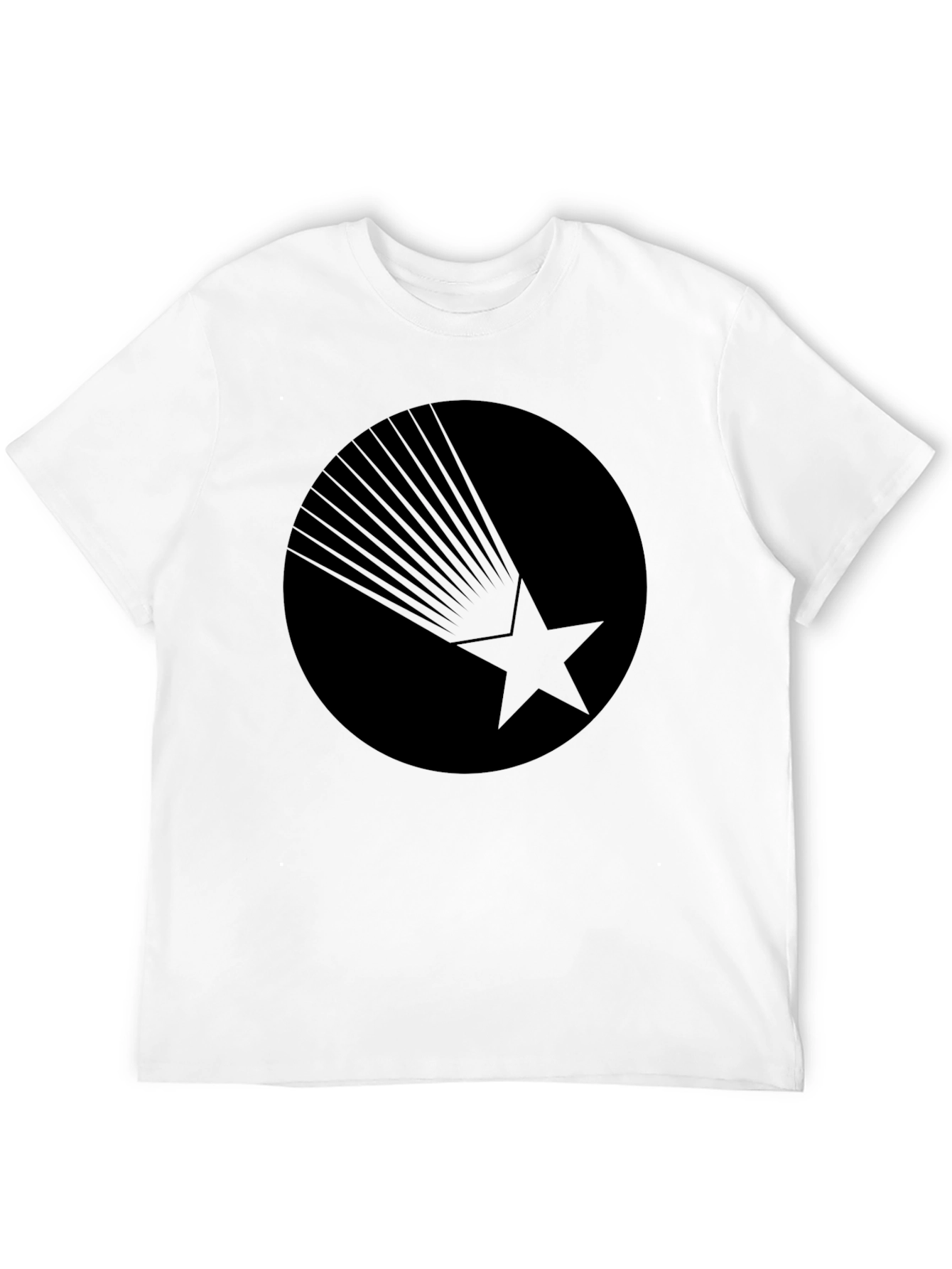 Black Graphic Tee - Starburst Design