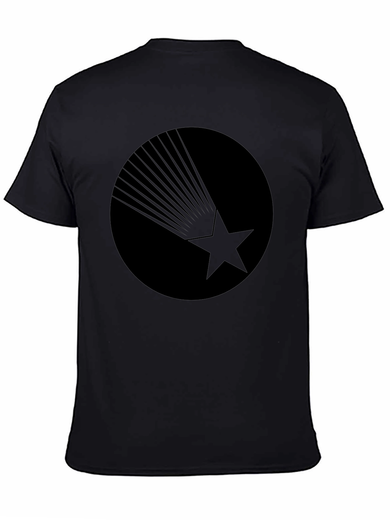 Black Graphic Tee - Starburst Design