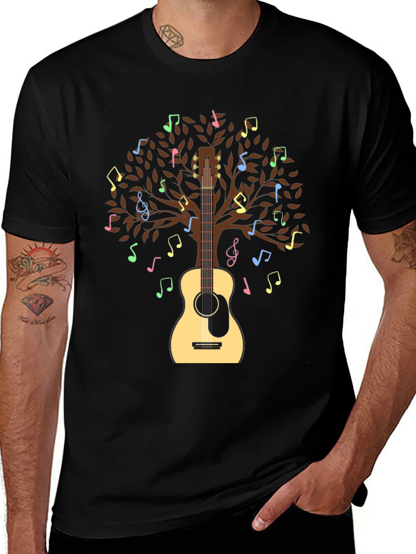 Musical Tree Guitar T-Shirt