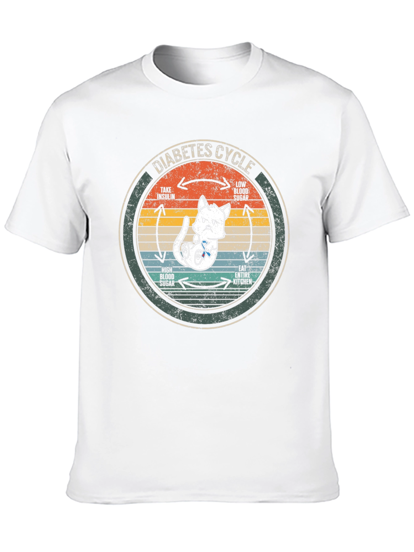 Diabetes Cycle Cat T-Shirt