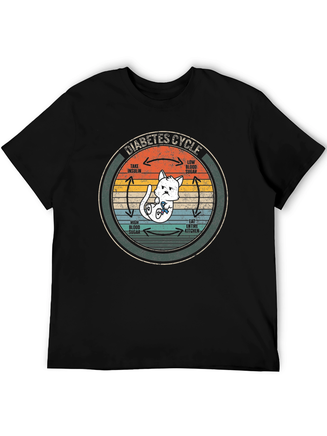 Diabetes Cycle Cat T-Shirt