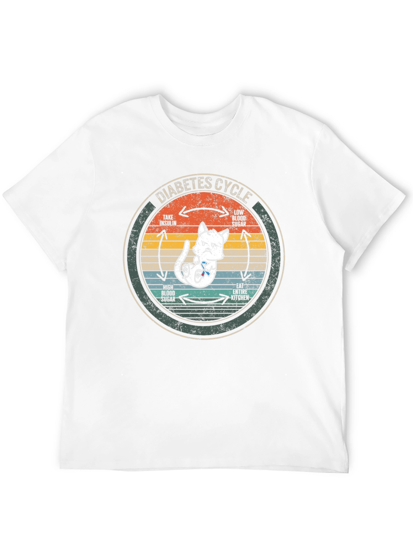 Diabetes Cycle Cat T-Shirt