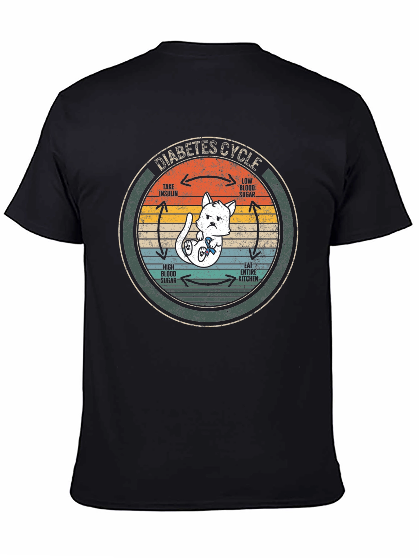 Diabetes Cycle Cat T-Shirt