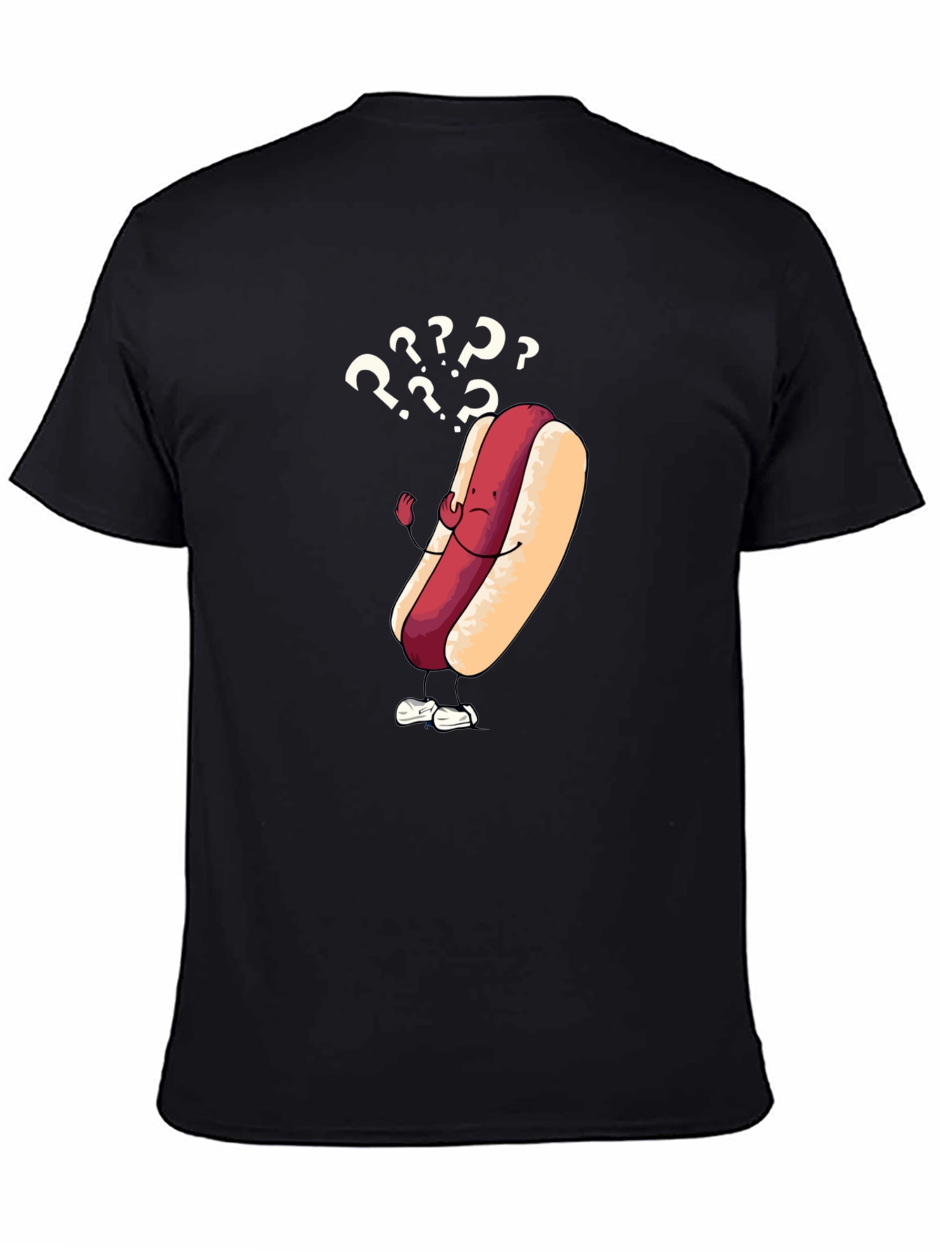 Confused Hot Dog Graphic T-Shirt