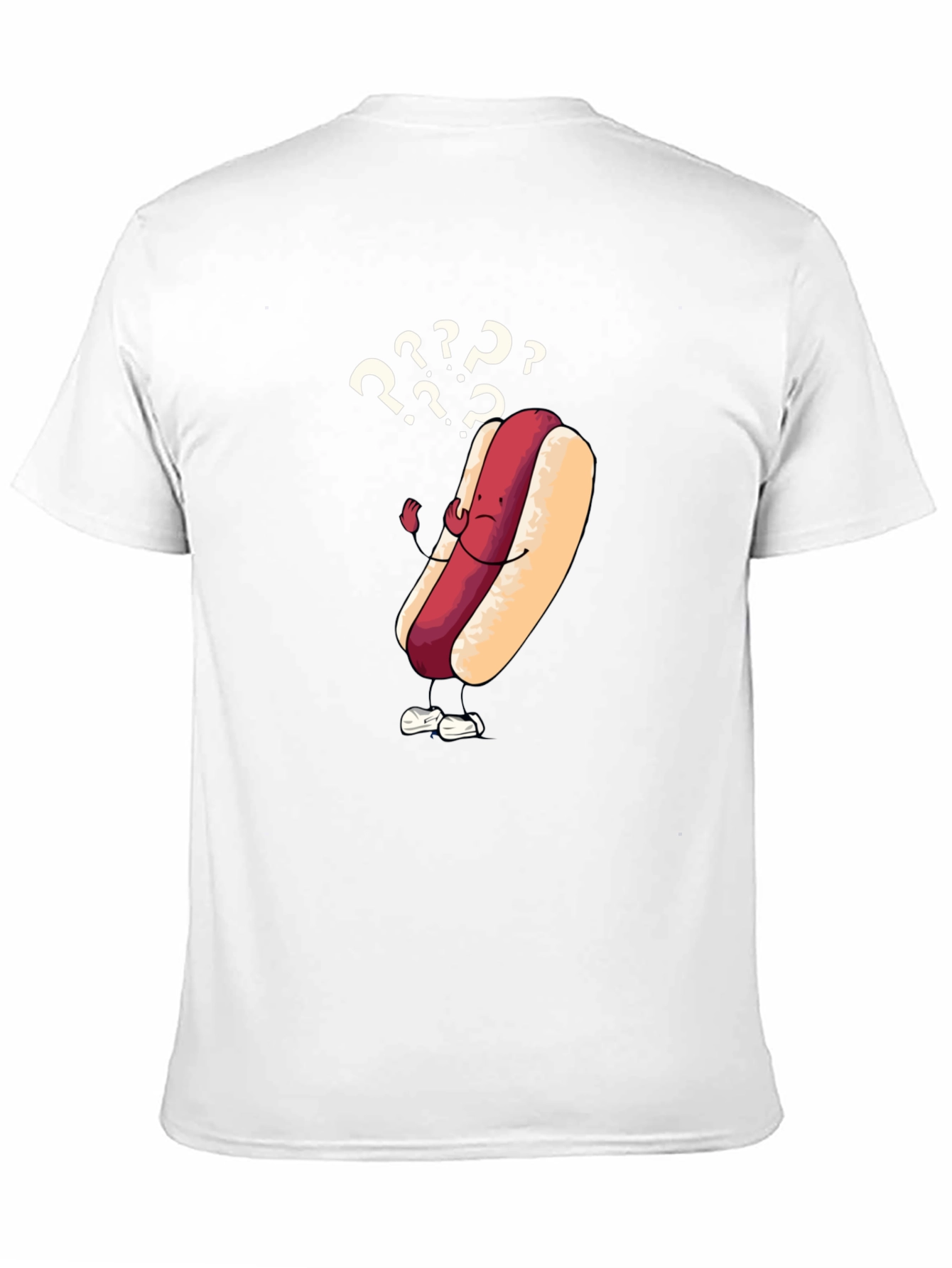 Confused Hot Dog Graphic T-Shirt