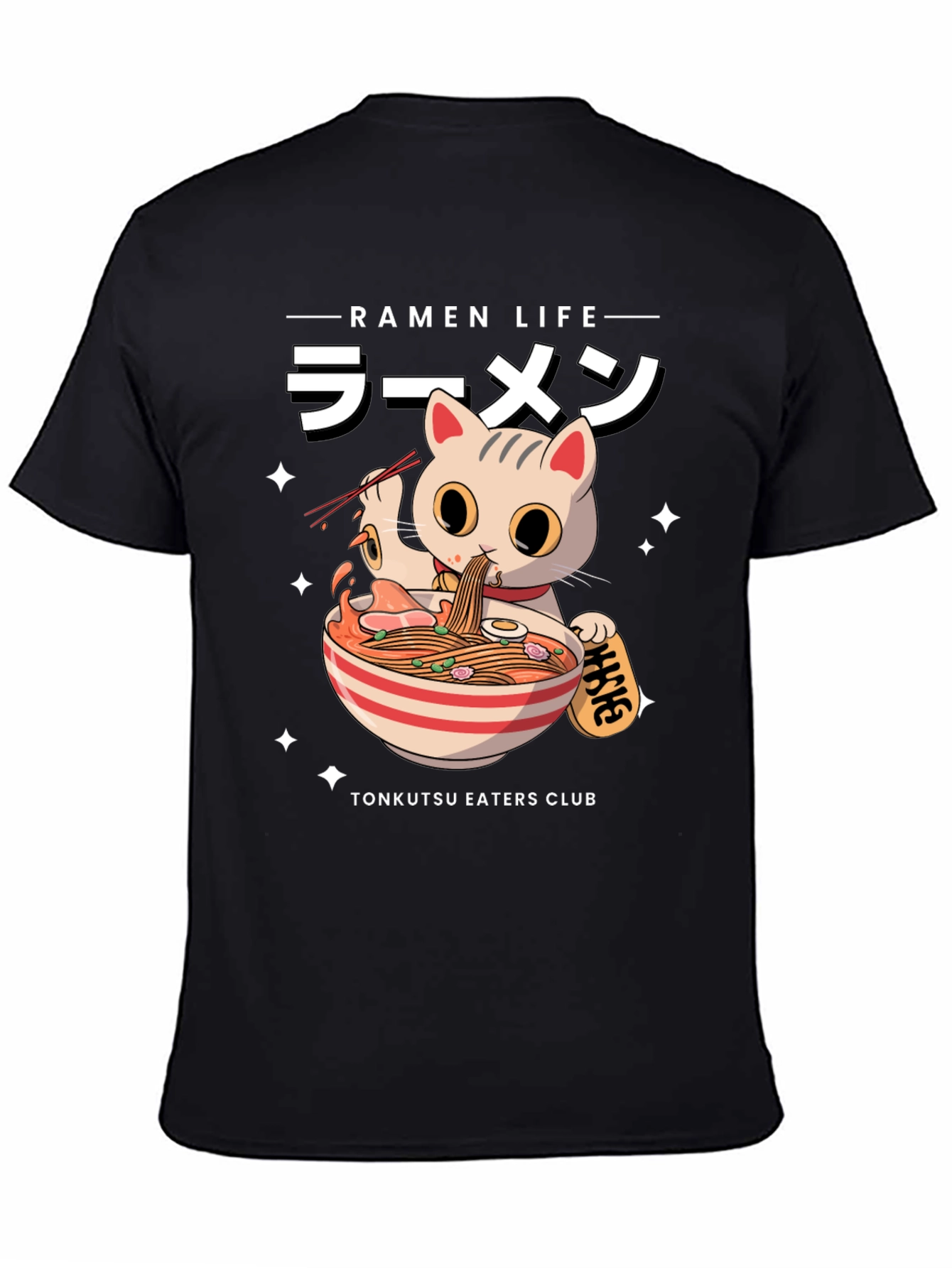 Ramen Cat Graphic T-Shirt - Tonkutsu Eaters Club