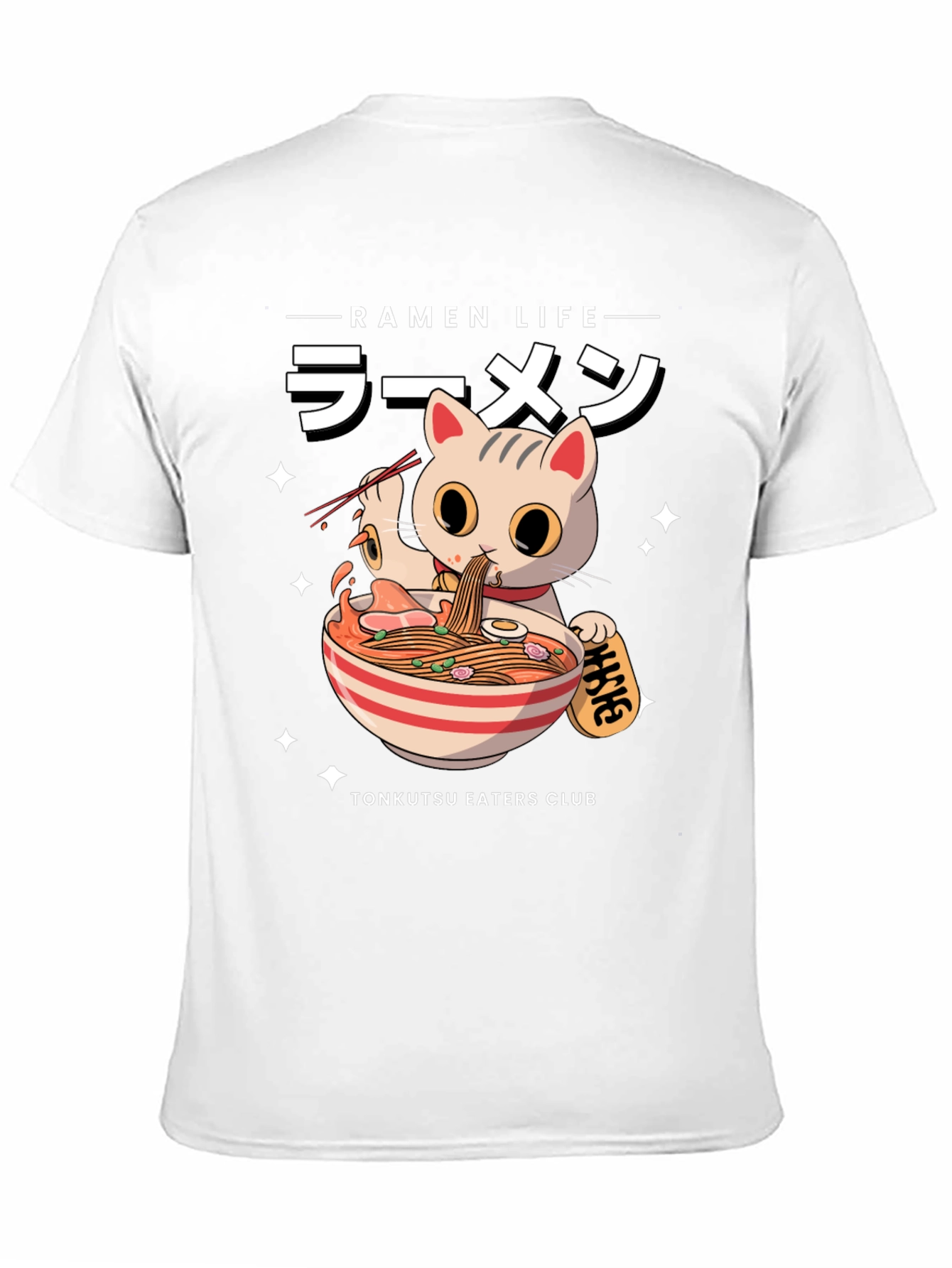 Ramen Cat Graphic T-Shirt - Tonkutsu Eaters Club