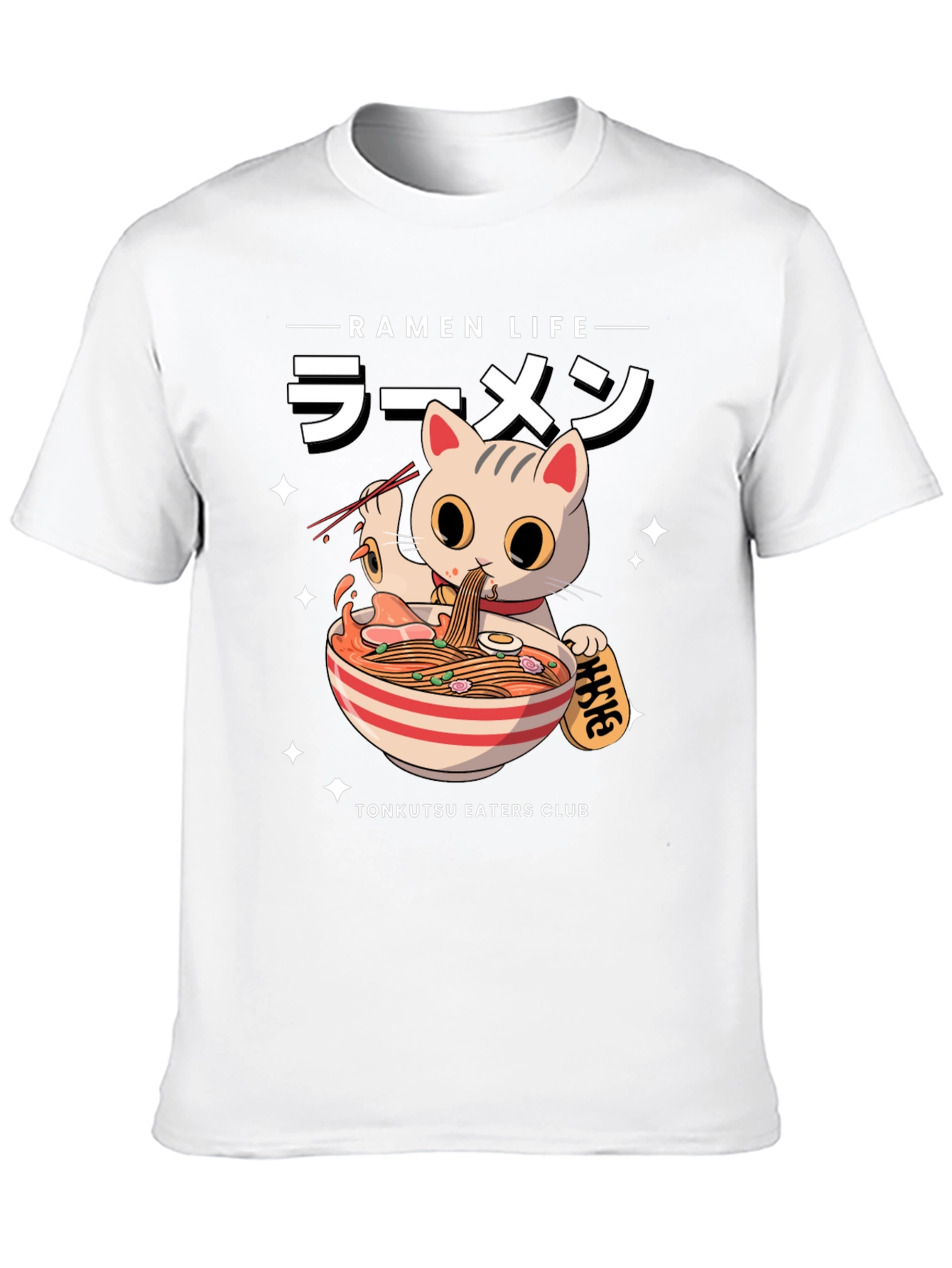 Ramen Cat Graphic T-Shirt - Tonkutsu Eaters Club