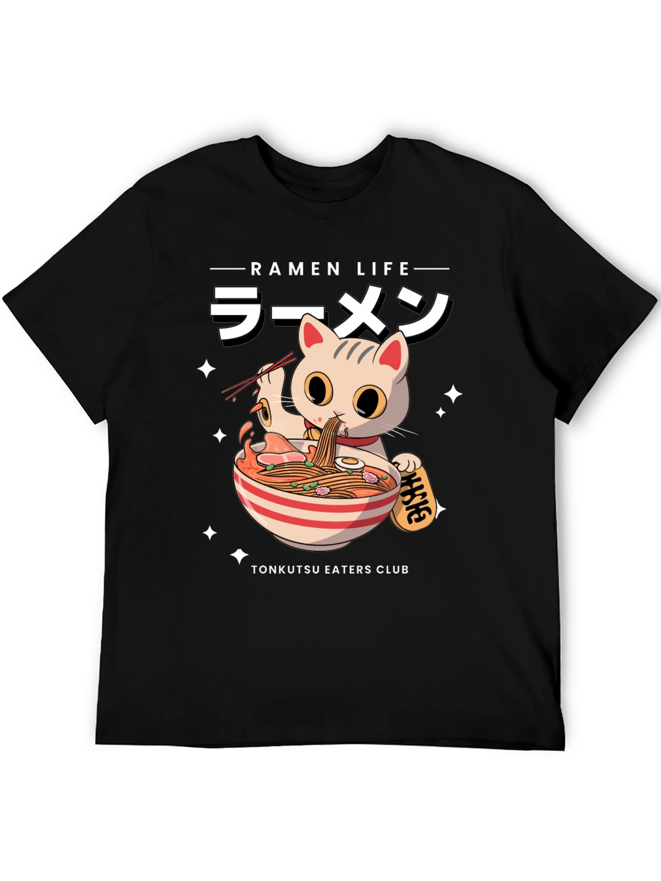 Ramen Cat Graphic T-Shirt - Tonkutsu Eaters Club