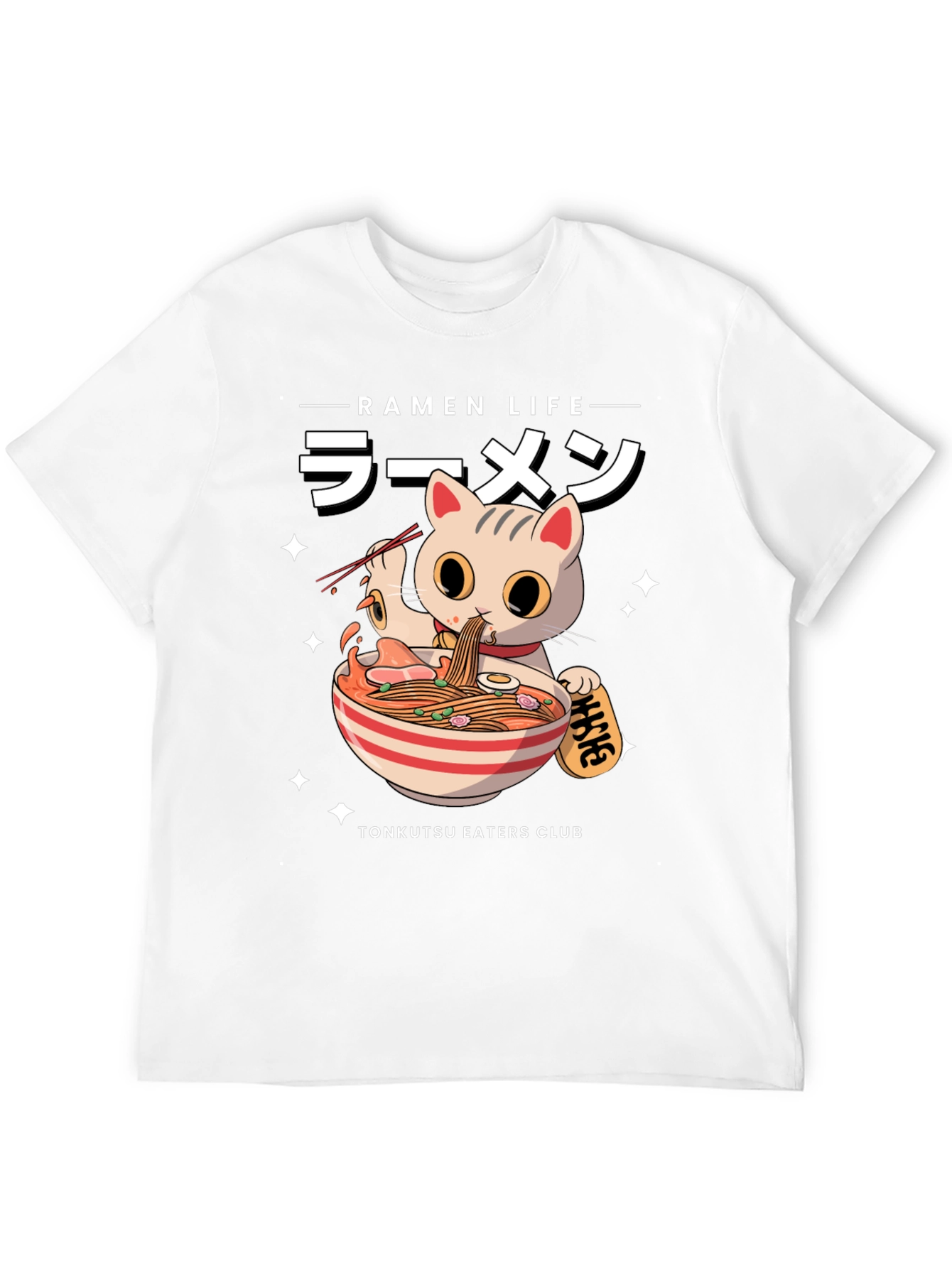 Ramen Cat Graphic T-Shirt - Tonkutsu Eaters Club