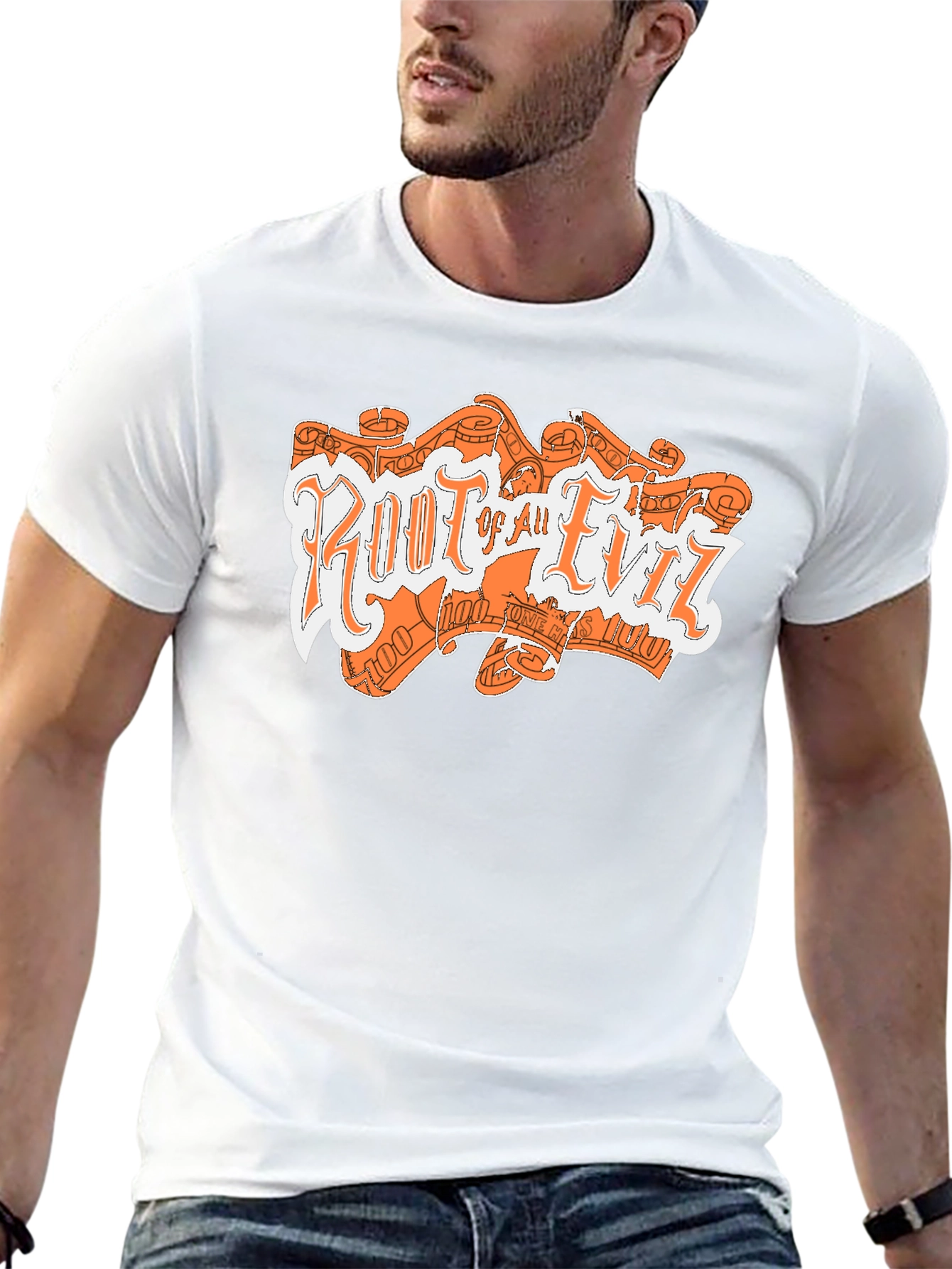 Root Of All Evil Graphic Print Tee