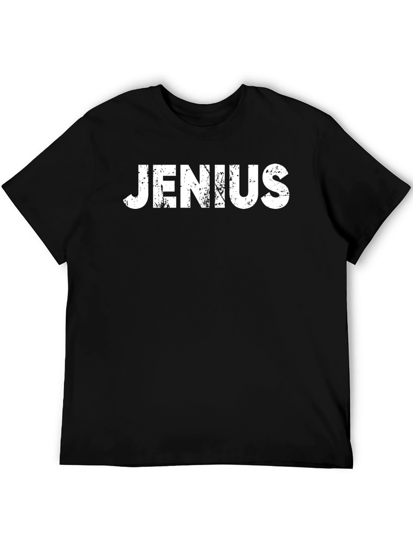 Jenius Graphic T-Shirt - Black Crew Neck Tee