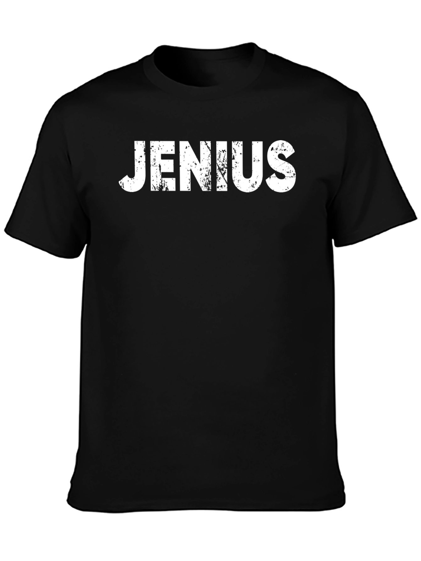 Jenius Graphic T-Shirt - Black Crew Neck Tee