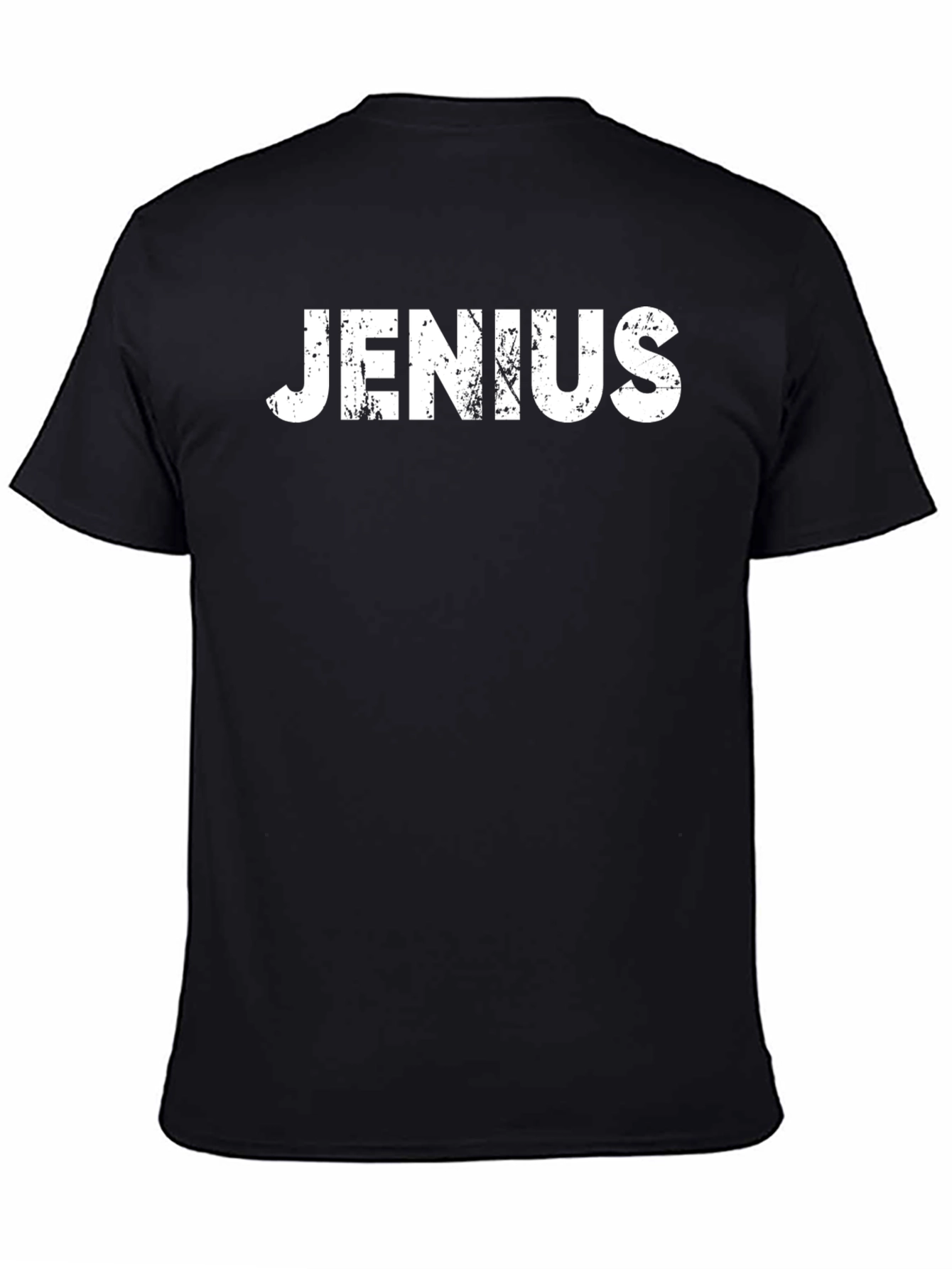 Jenius Graphic T-Shirt - Black Crew Neck Tee