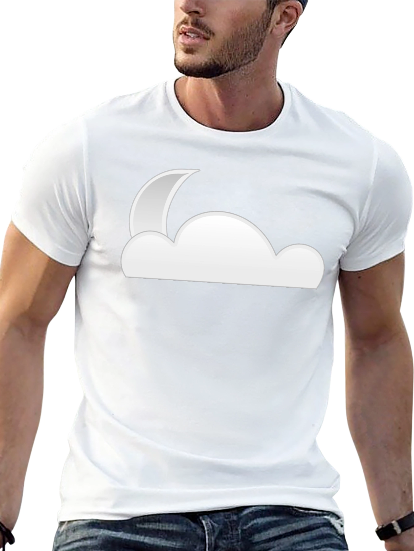 Cloud Moon Black T-Shirt