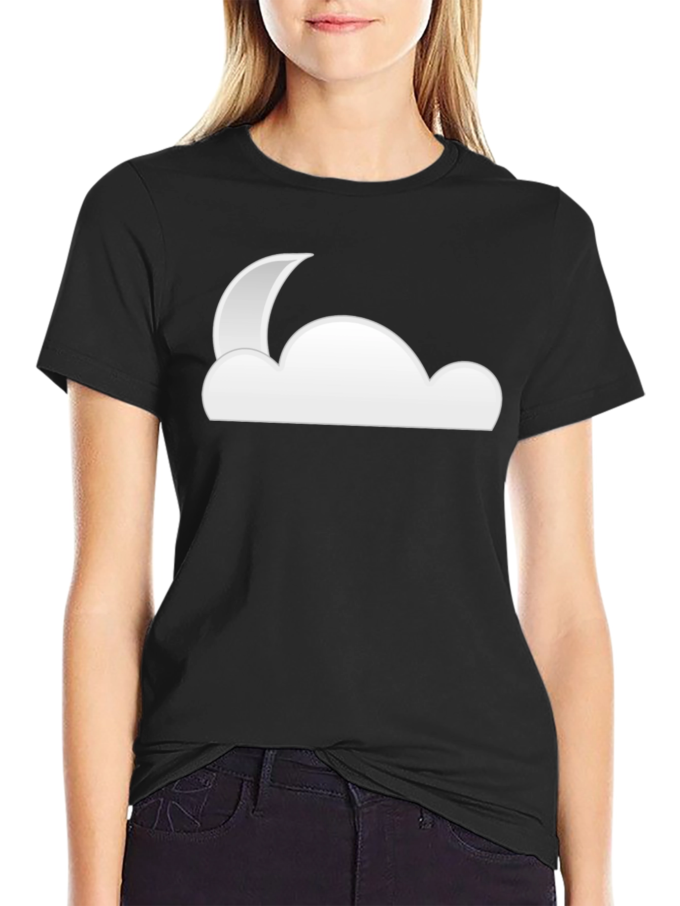 Cloud Moon Black T-Shirt