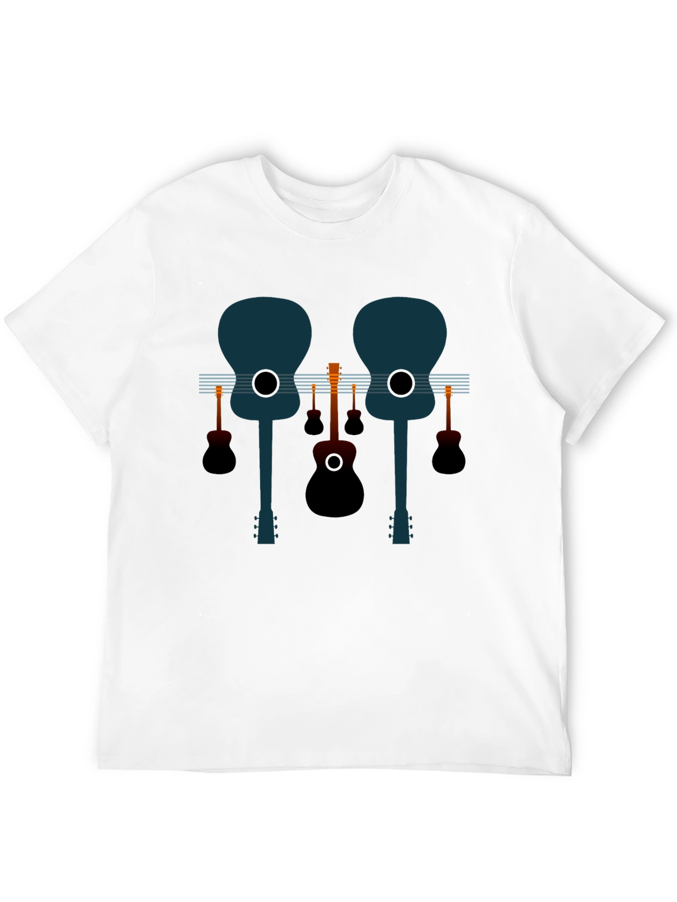 Guitar Graphic Black Tee - Musical Style