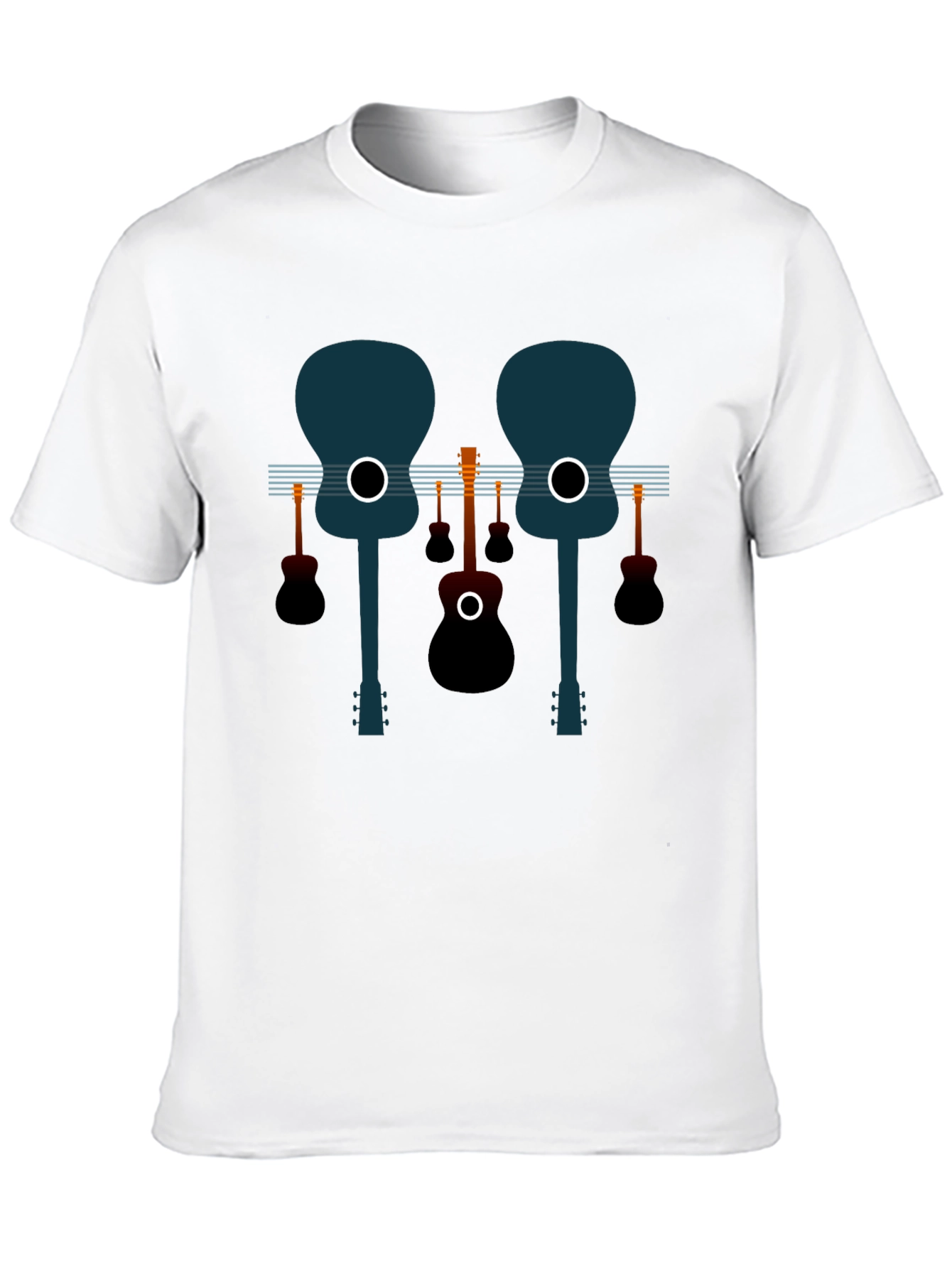 Guitar Graphic Black Tee - Musical Style