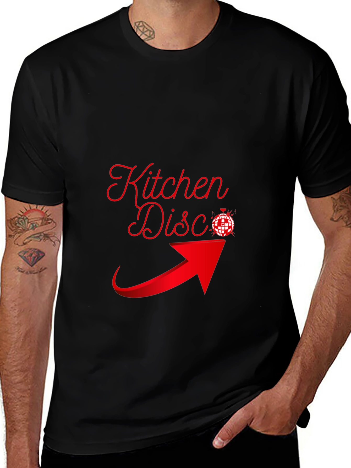 Kitchen Disco Black Graphic Tee