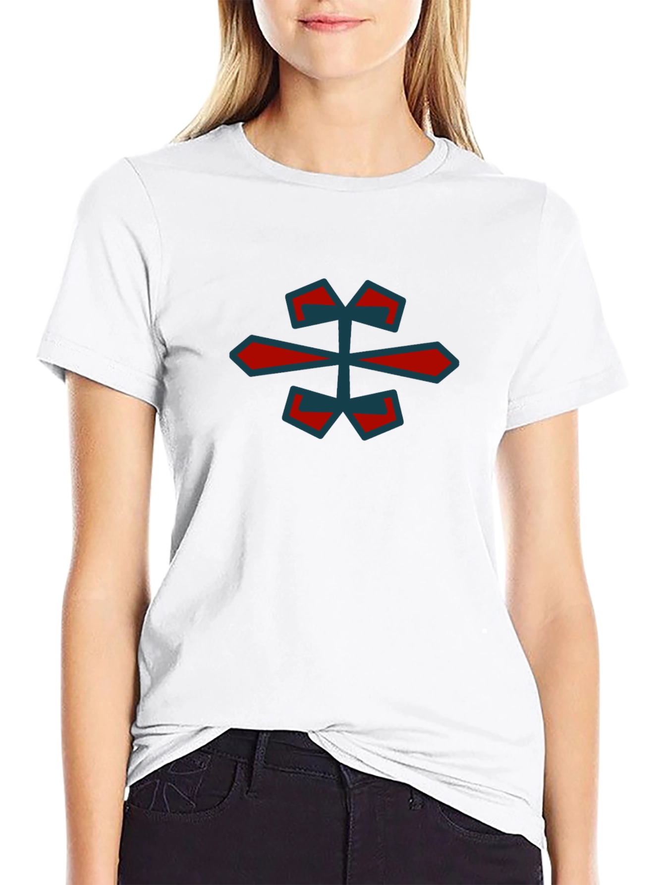 Geometric Graphic Tee - Stylish Black Cotton Shirt