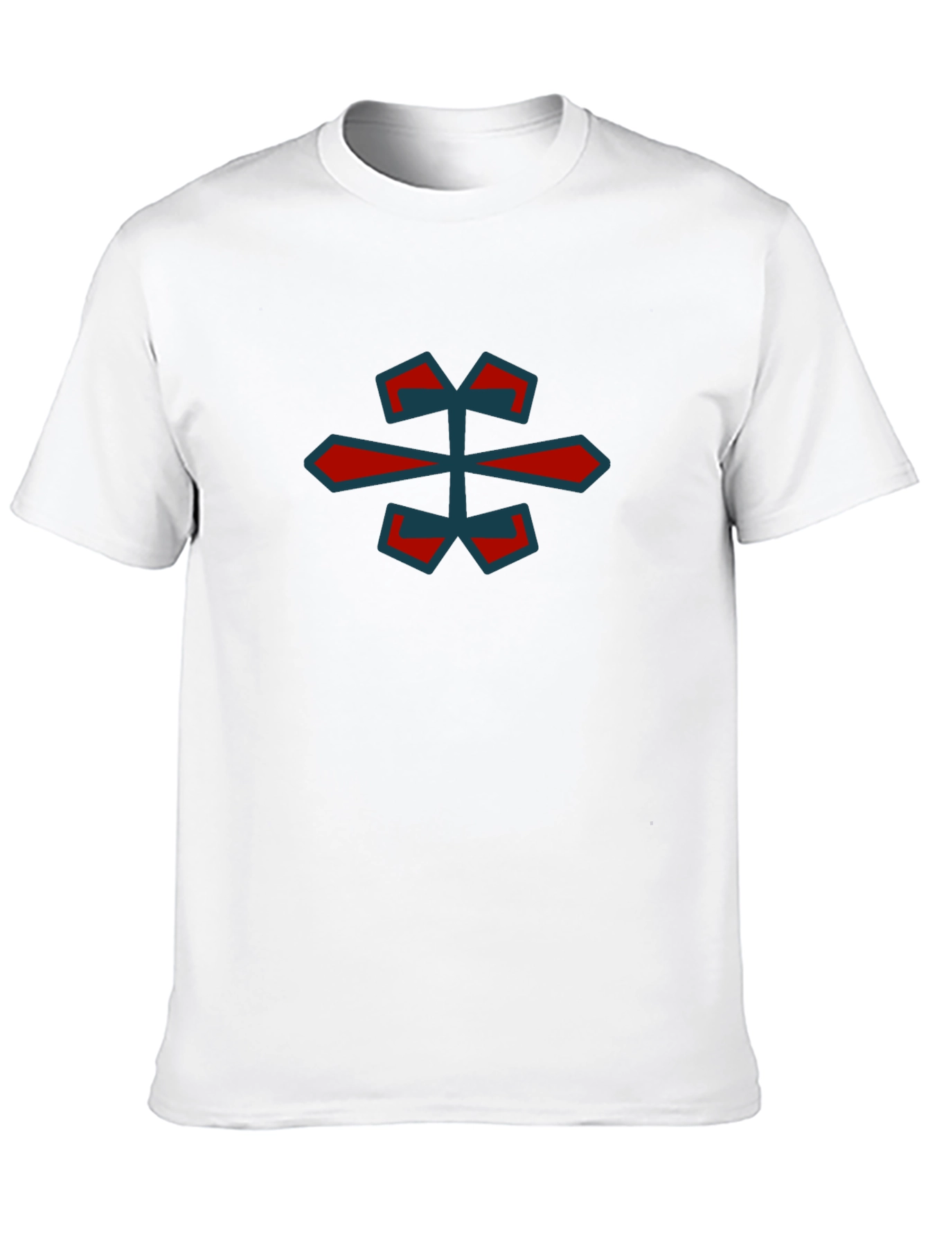 Geometric Graphic Tee - Stylish Black Cotton Shirt