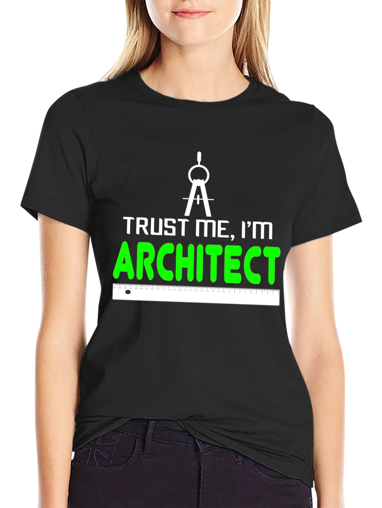 Trust Me Im An Architect Black Graphic Tee