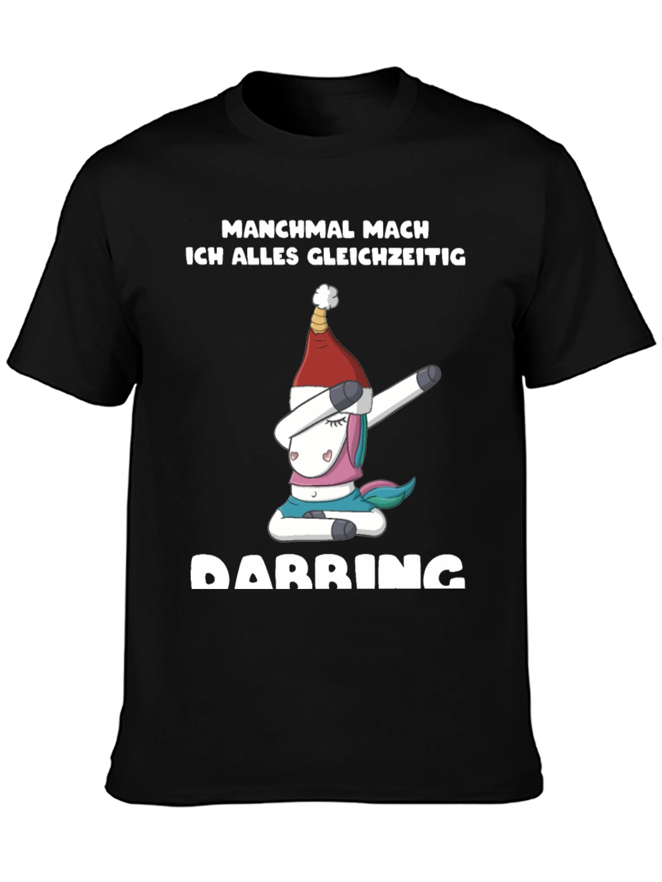 Funny Unicorn Dabbing Christmas T-Shirt