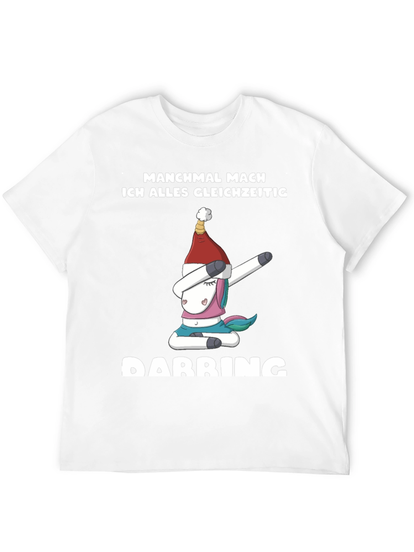 Funny Unicorn Dabbing Christmas T-Shirt