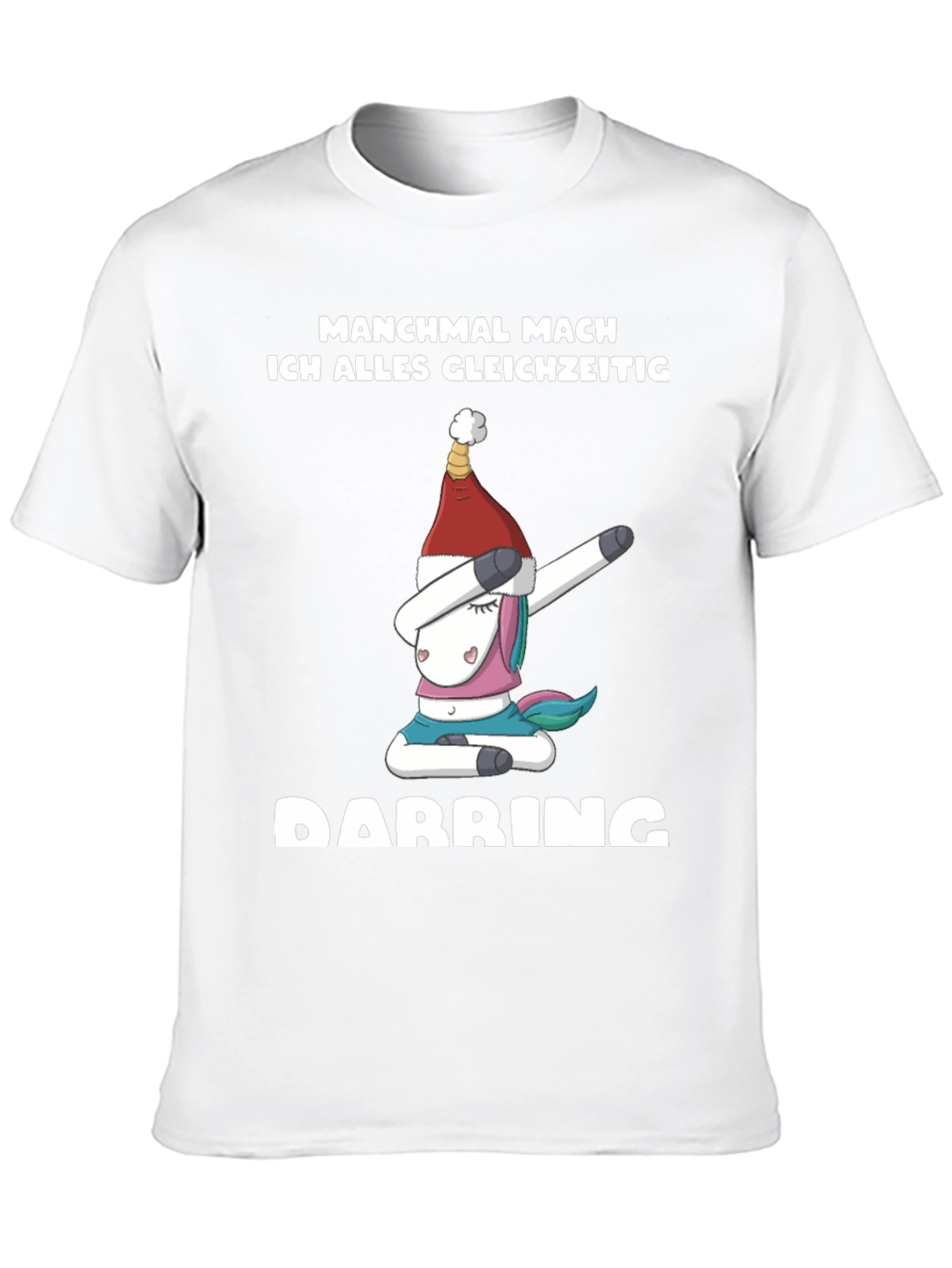 Funny Unicorn Dabbing Christmas T-Shirt