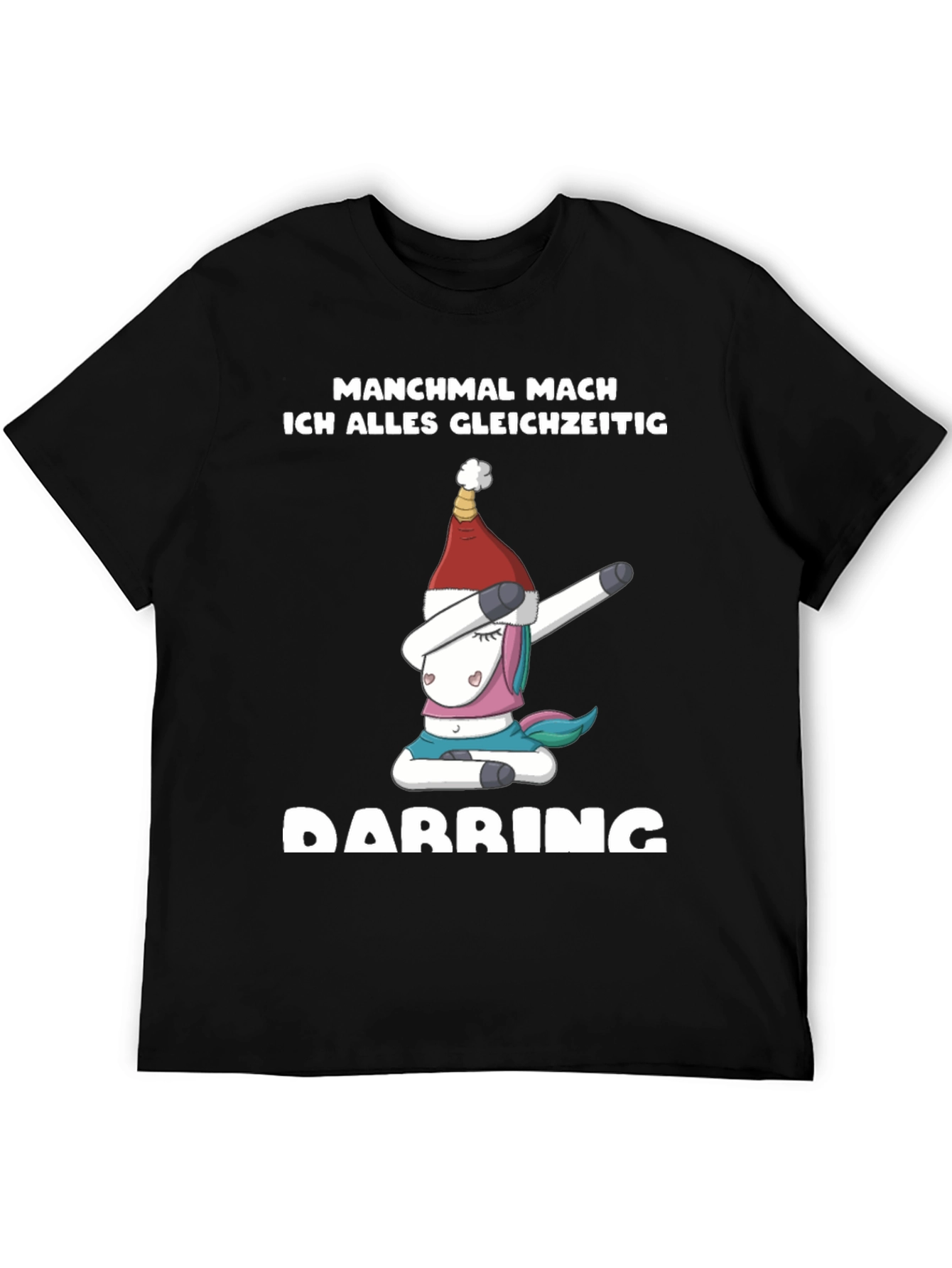 Funny Unicorn Dabbing Christmas T-Shirt