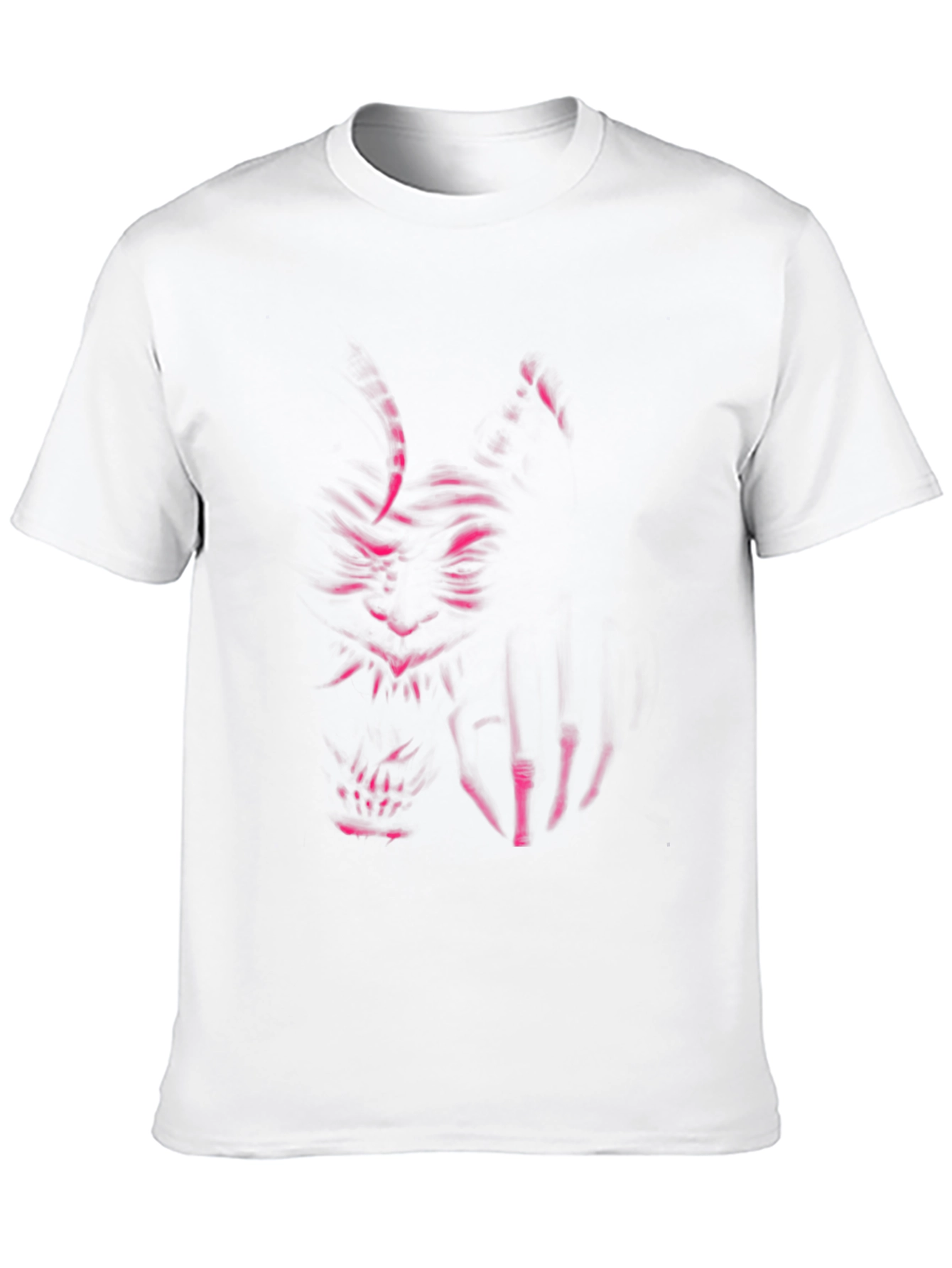 Mens Black T-Shirt with Oni Demon Graphic